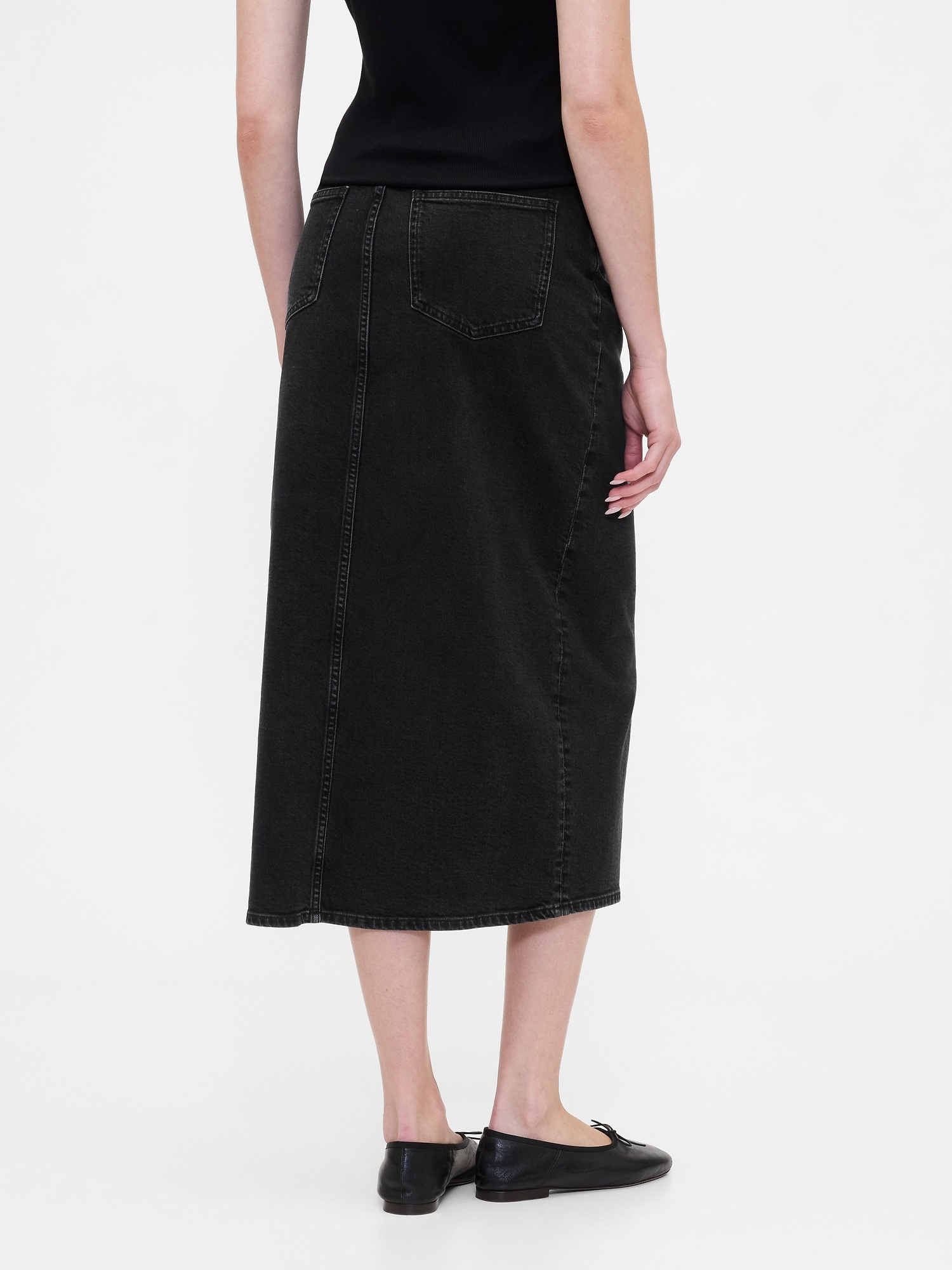 GAP Denim Sheathed Midi Skirt - Ladies