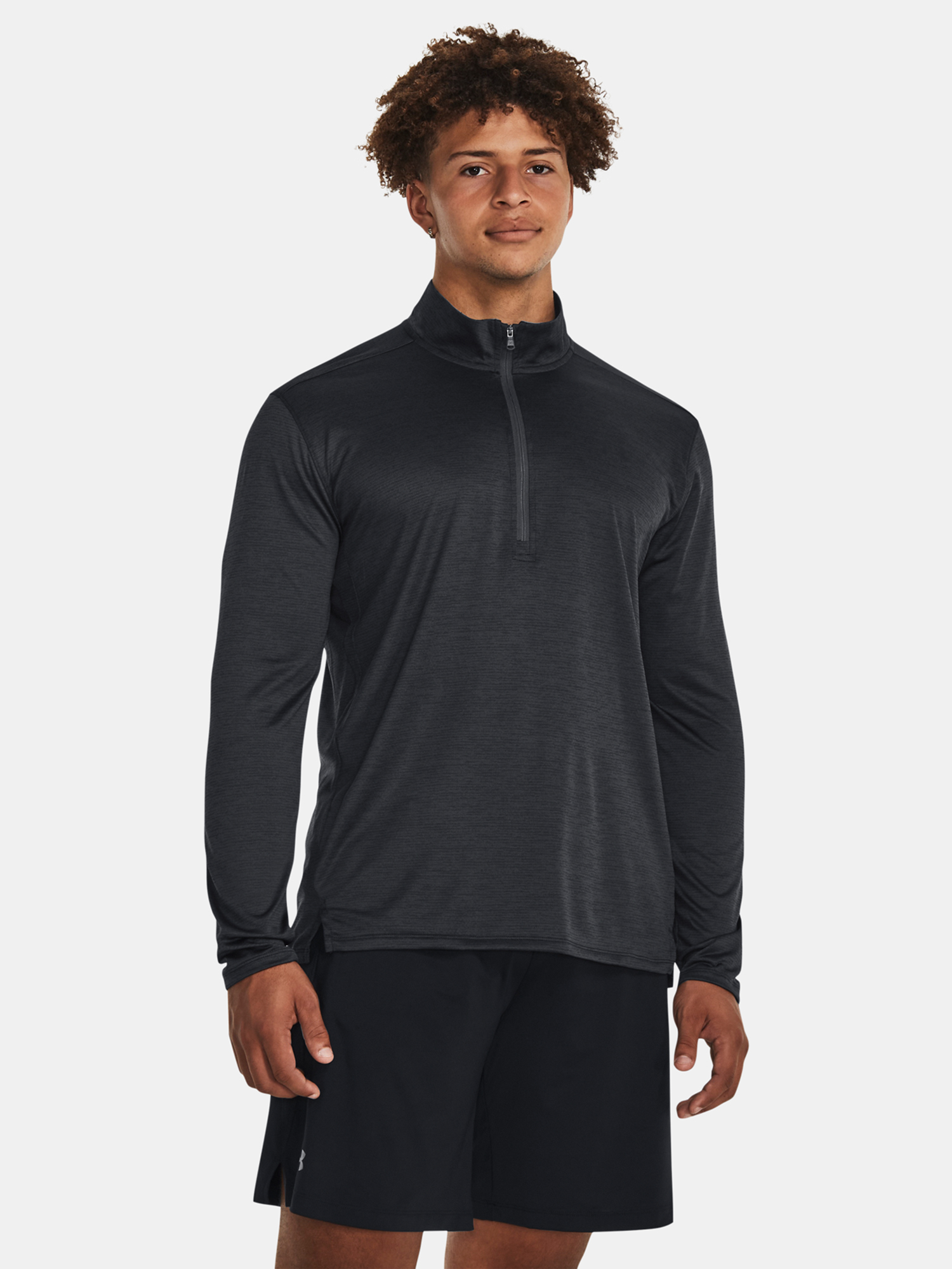 Čierne pánske tričko Under Armour UA Tech Vent 1/2 Zip