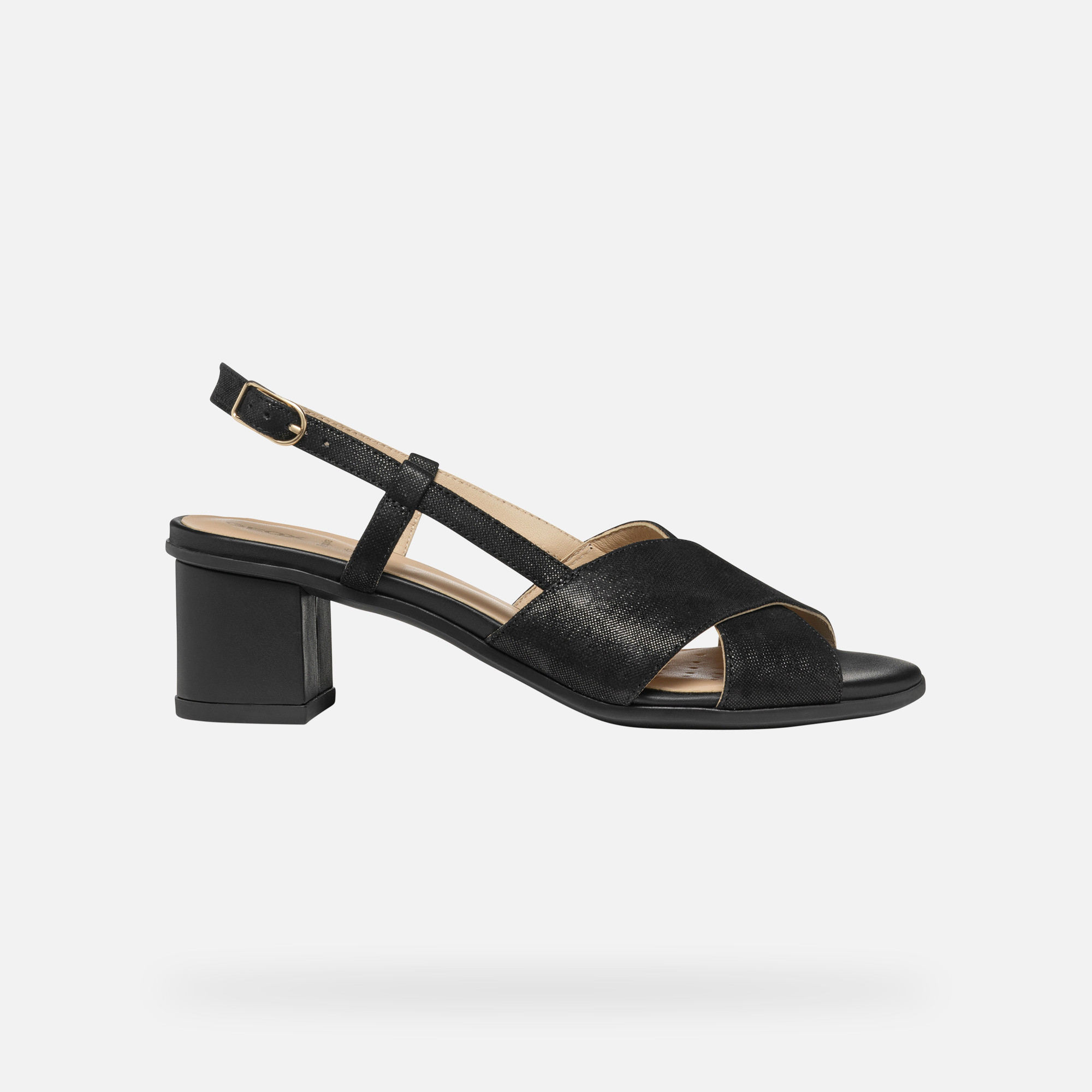 Black women&#039;s sandals Geox Aurely 50 - Women&#039;s