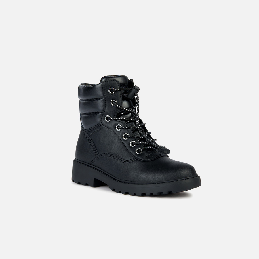 Black Girls Ankle Boots Geox Casey B ABX - Girls