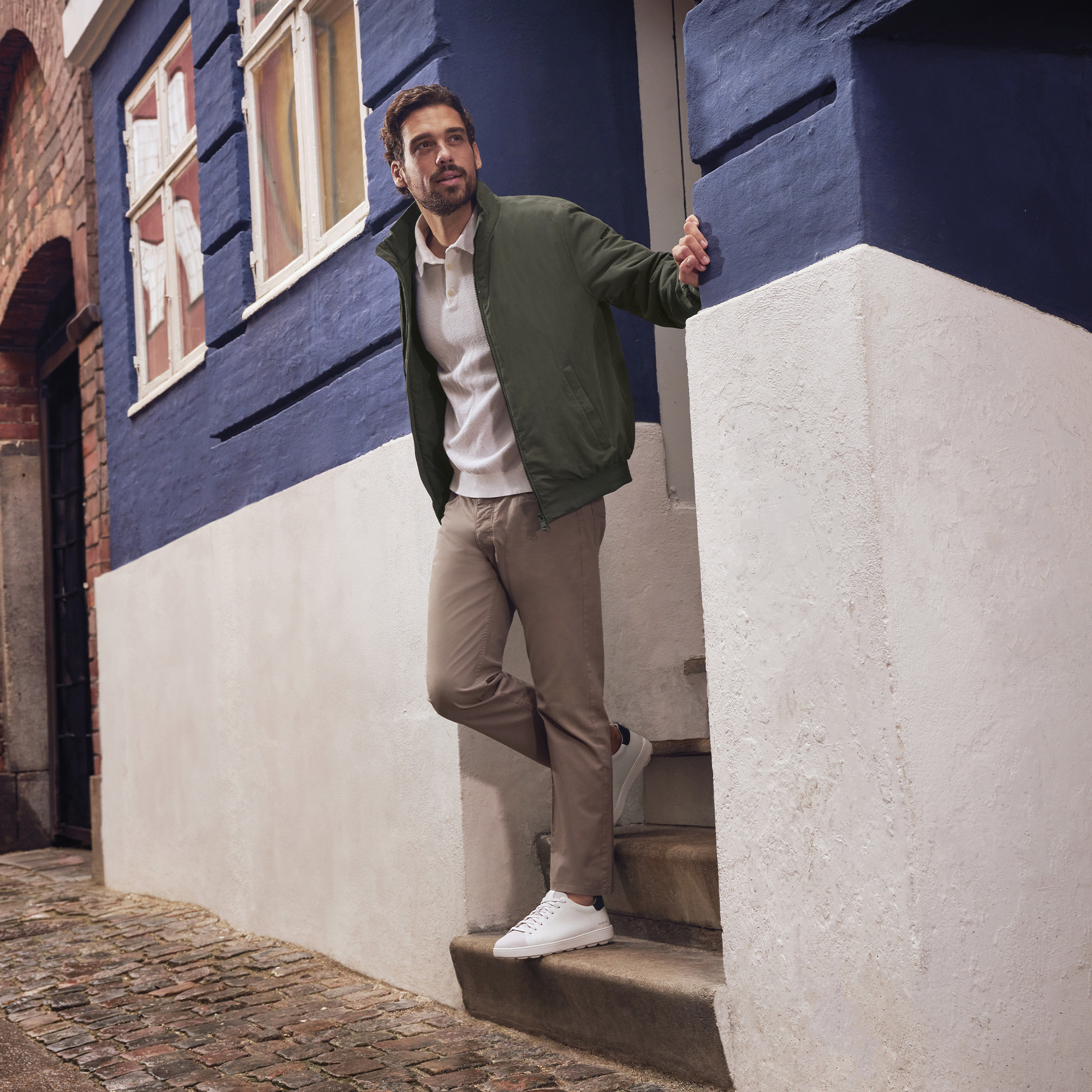 White men's sneakers Geox Spherica ECUB-1 - Men