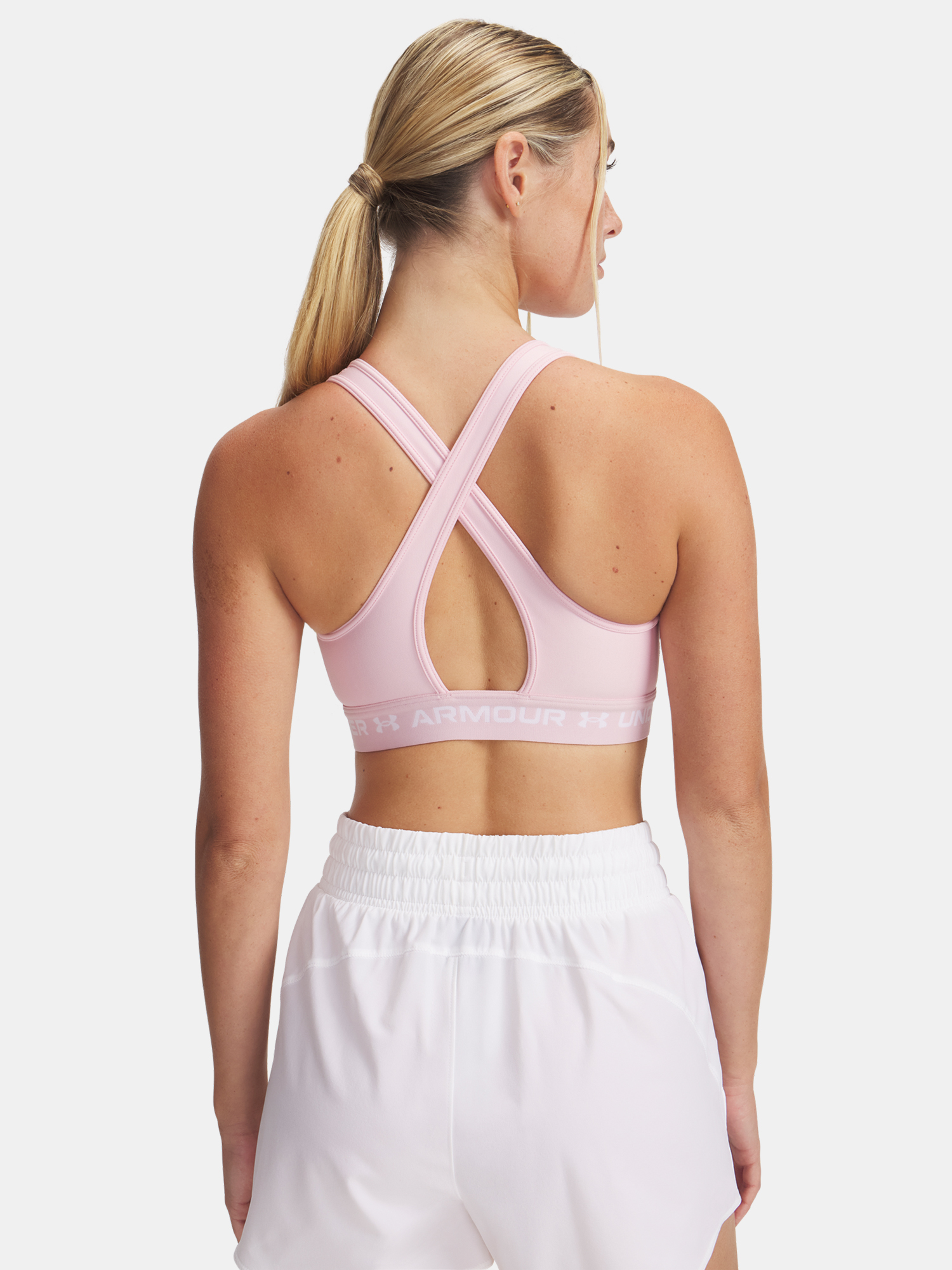 Women&#039;s bra Under Armour Crossback Mid Bra-PNK - Women&#039;s