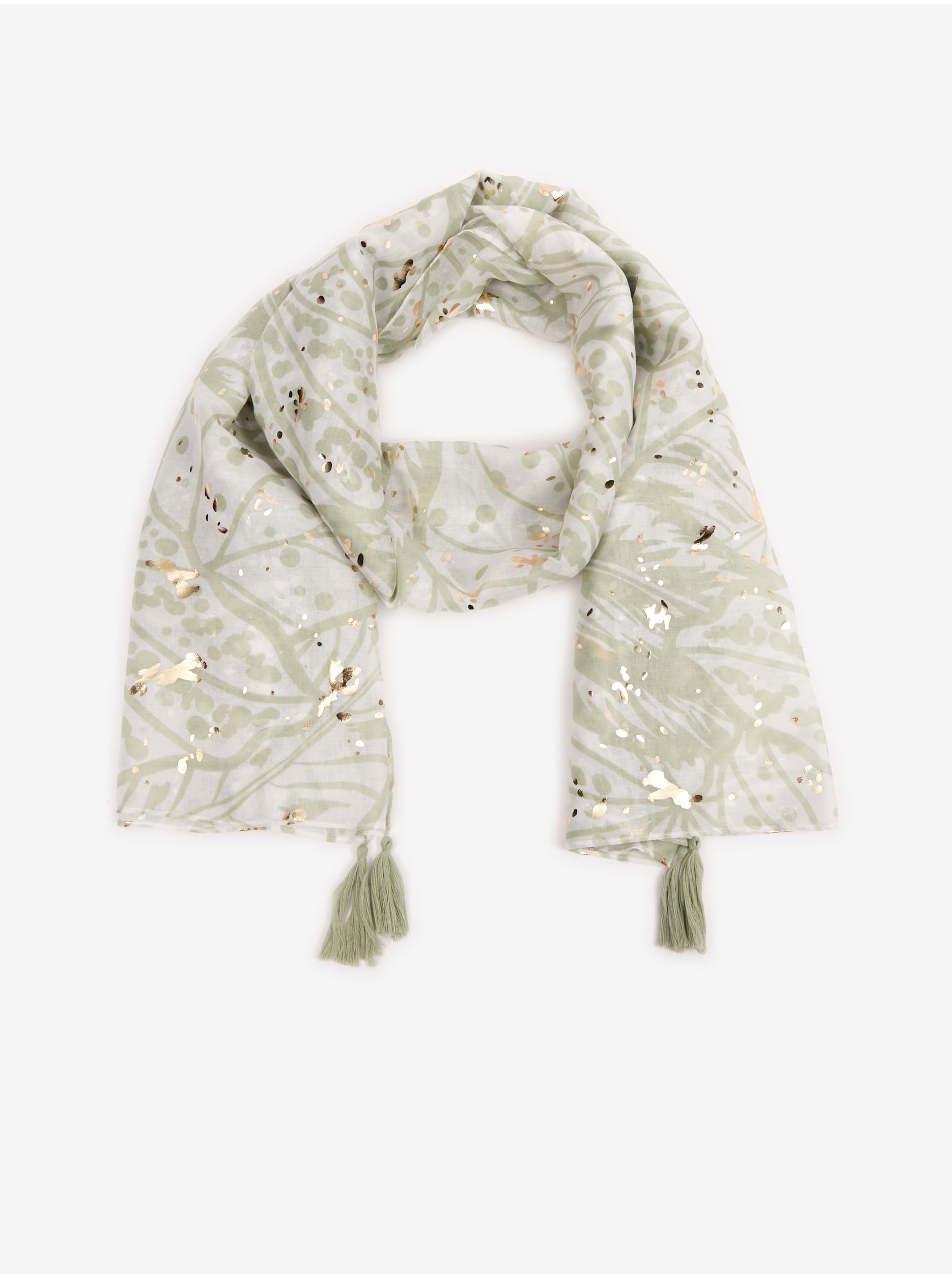 Orsay Light Green Ladies Patterned Scarf - Women