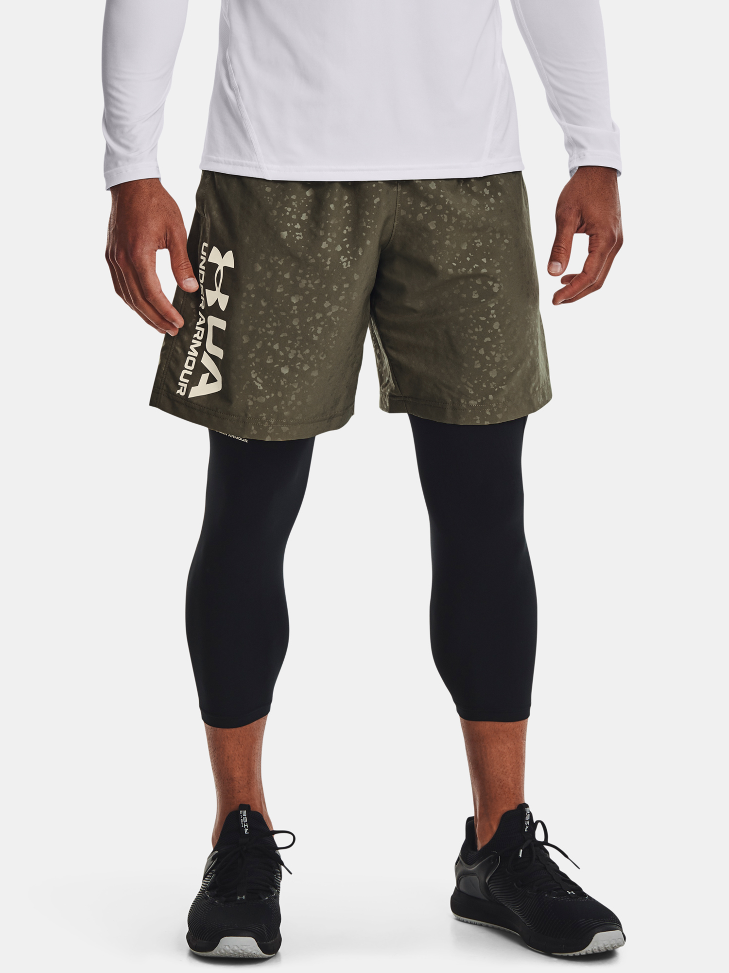 Under Armour Shorts UA Woven Emboss Shorts-GRN - Mens