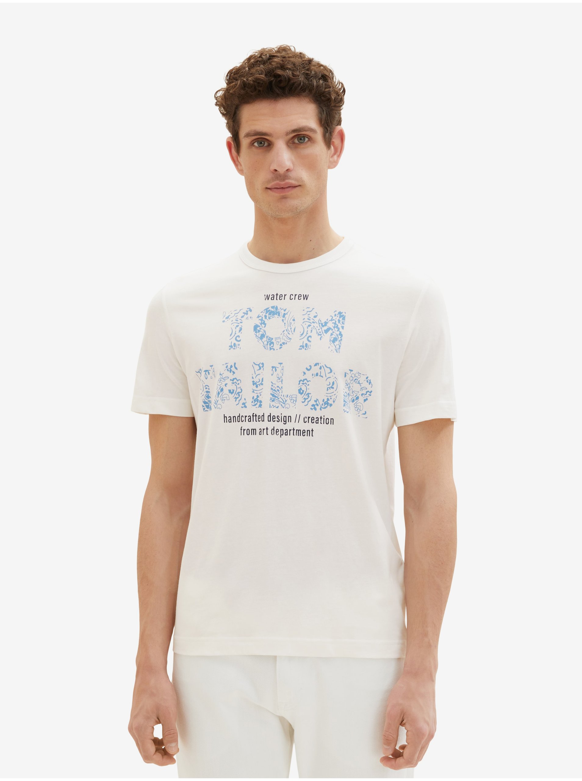 Krémové pánske tričko Tom Tailor - muži