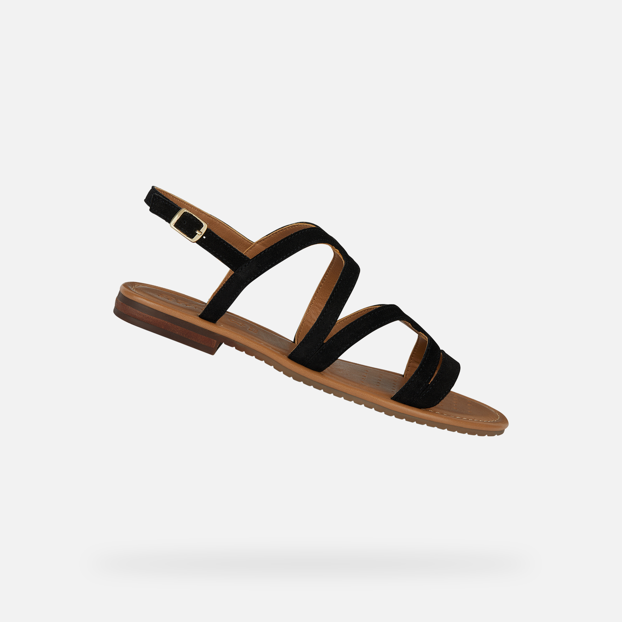 Black womens sandals Geox Sozy S - Womens