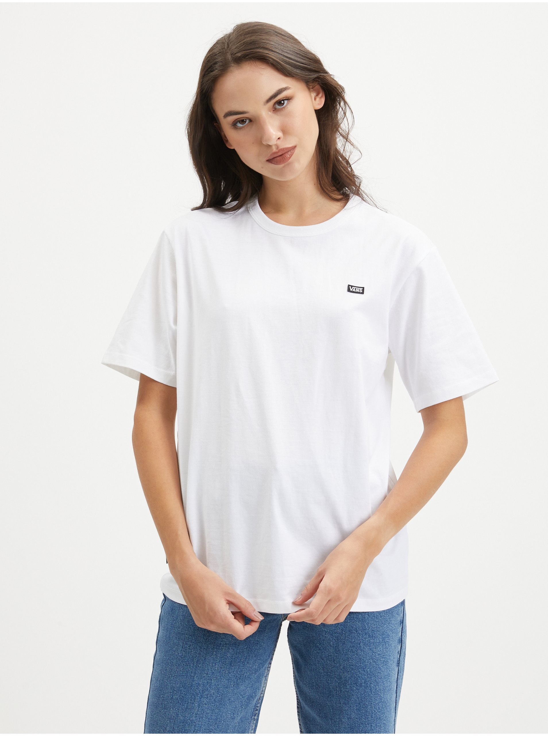 Levně Bílé dámské basic tričko VANS - Dámské