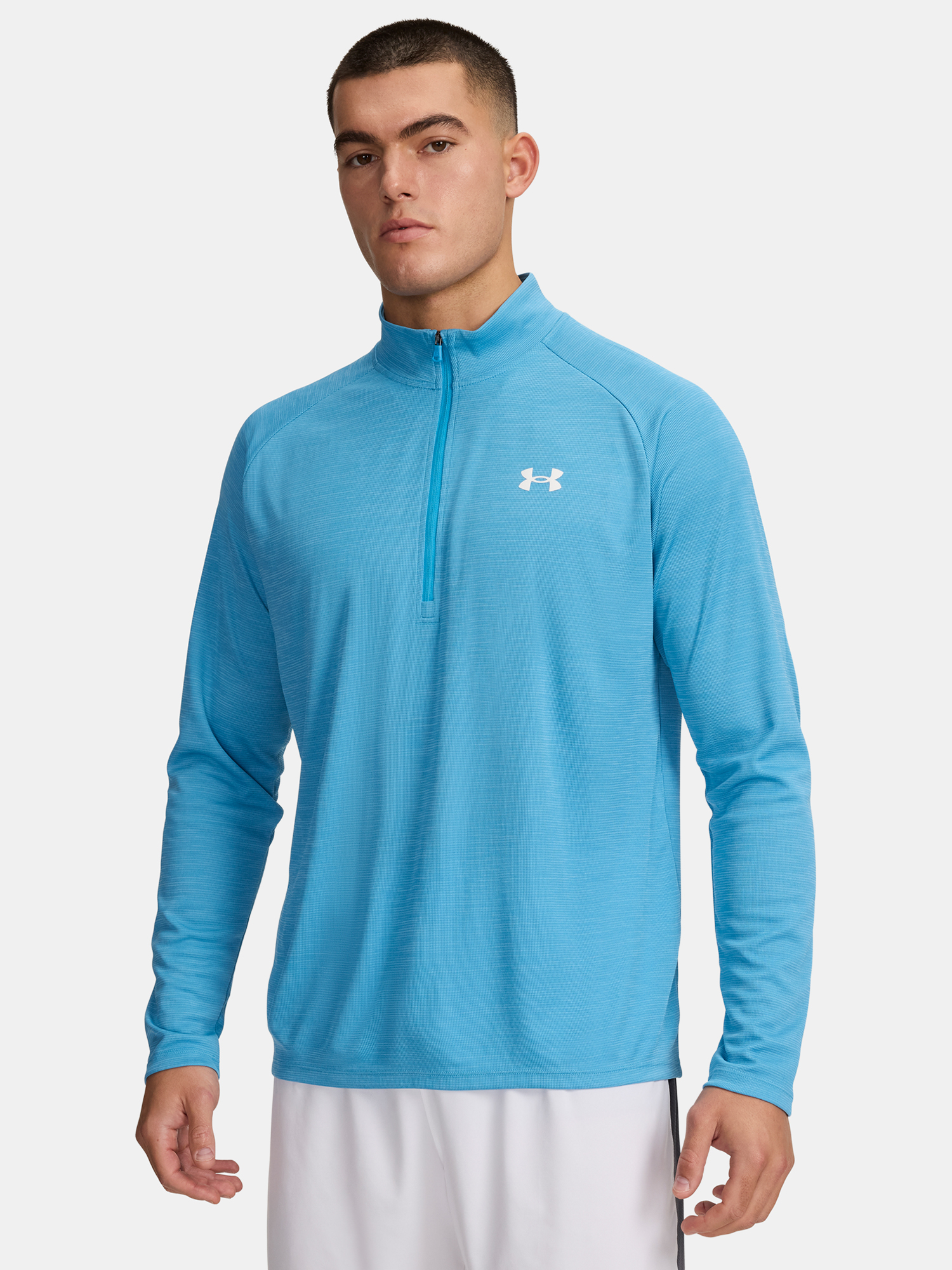 Men's Under Armour UA Tech Textured 1/2 Zip-BLU T-Shirt - Men's