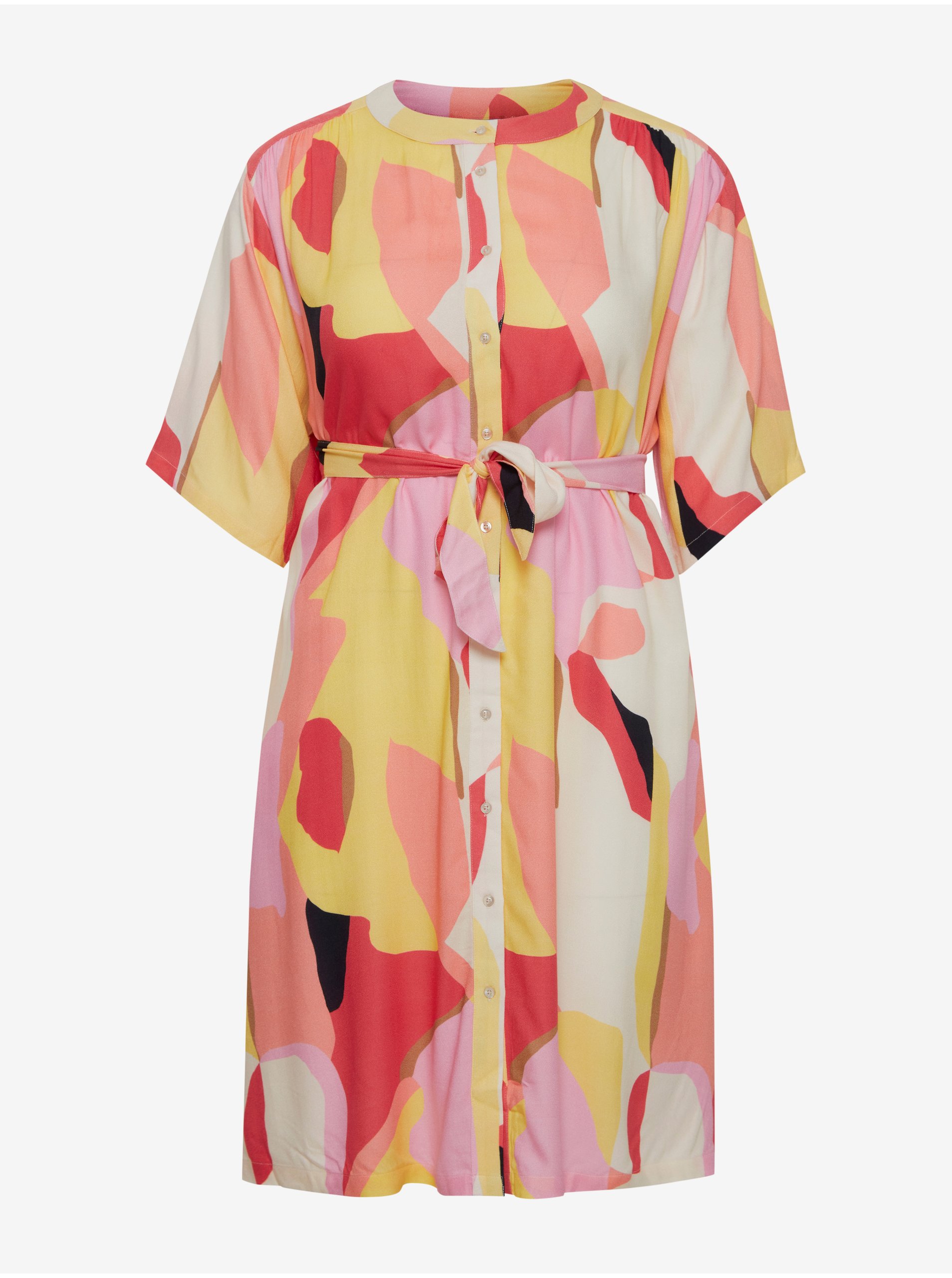 Marimi curvy pentru femei Fransa - roz, alb