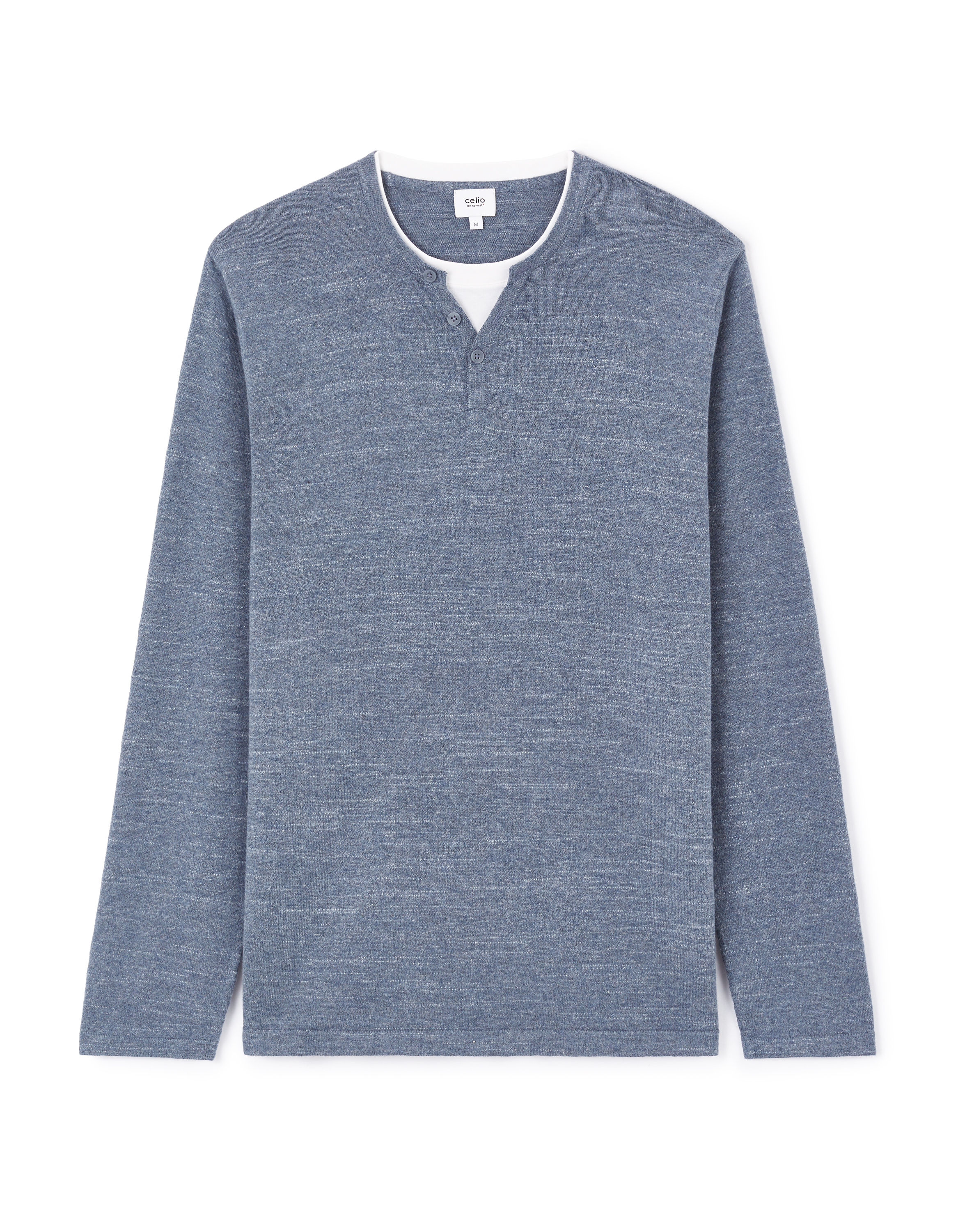 Celio Henley Gelano Sweater - Mens