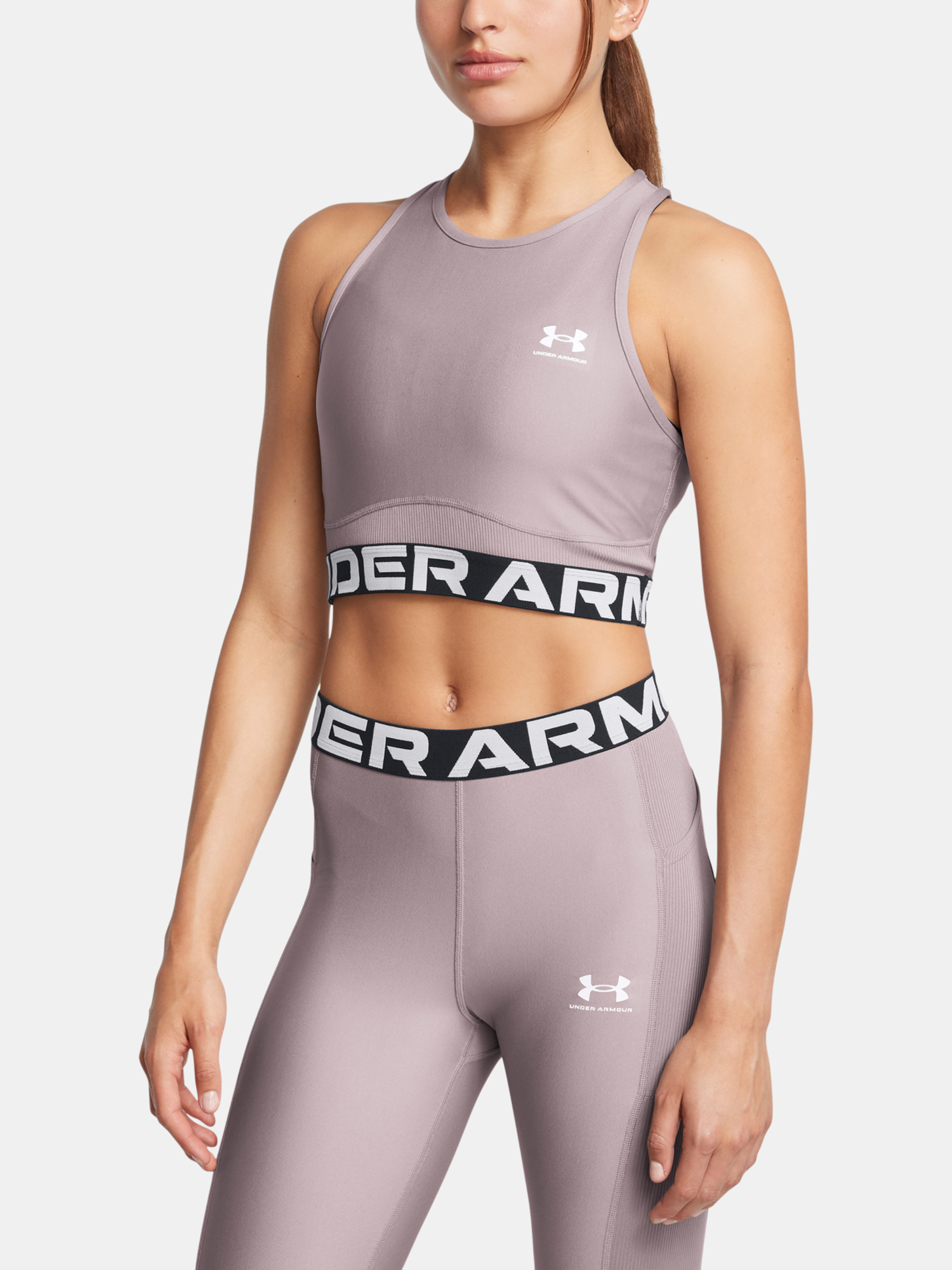 Dámské Tílko Under Armour HeatGear Rib Tank-GRY - Dámské