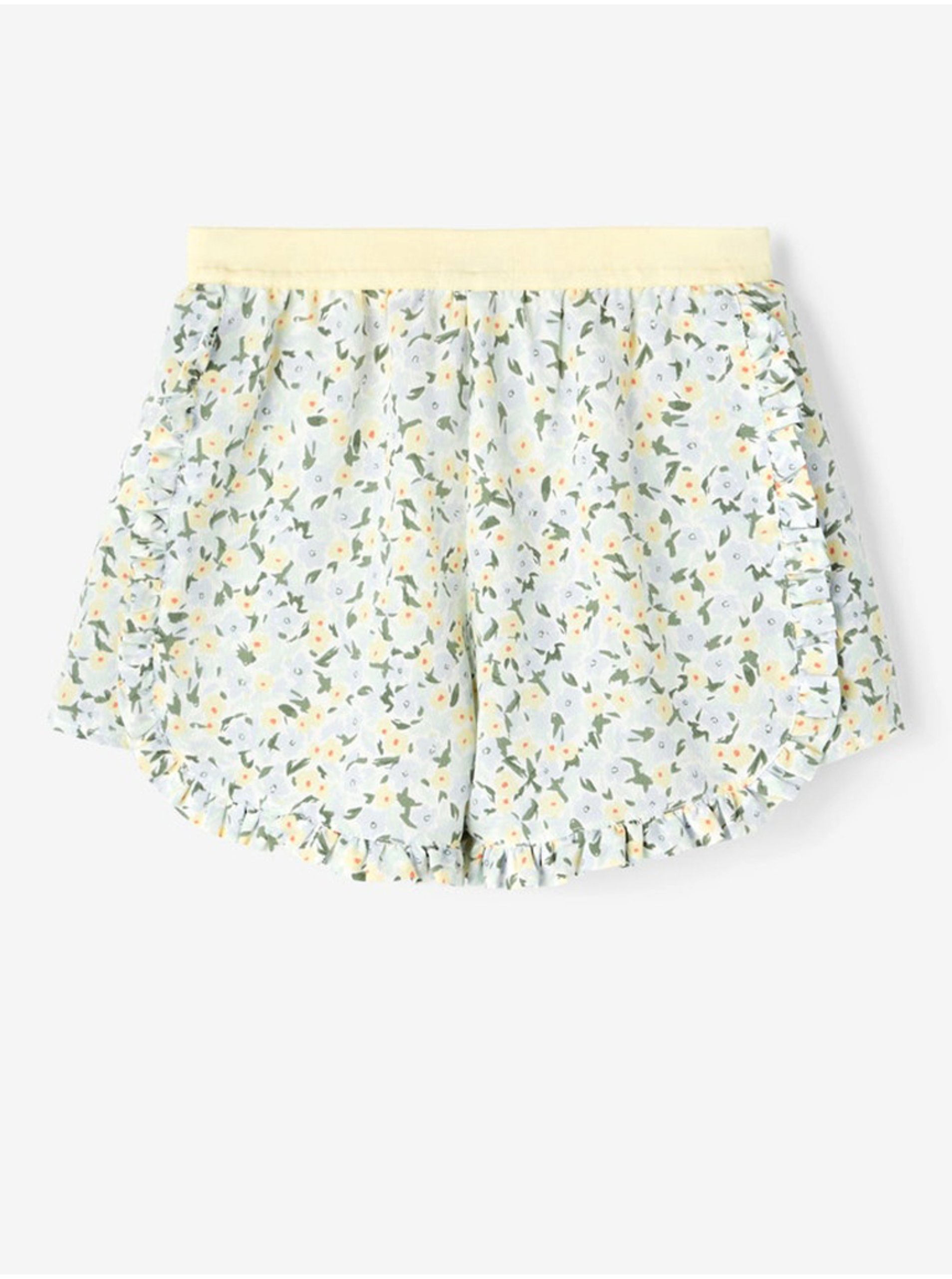 Yellow-Blue Girly Floral Shorts Name It Finna - Unisex