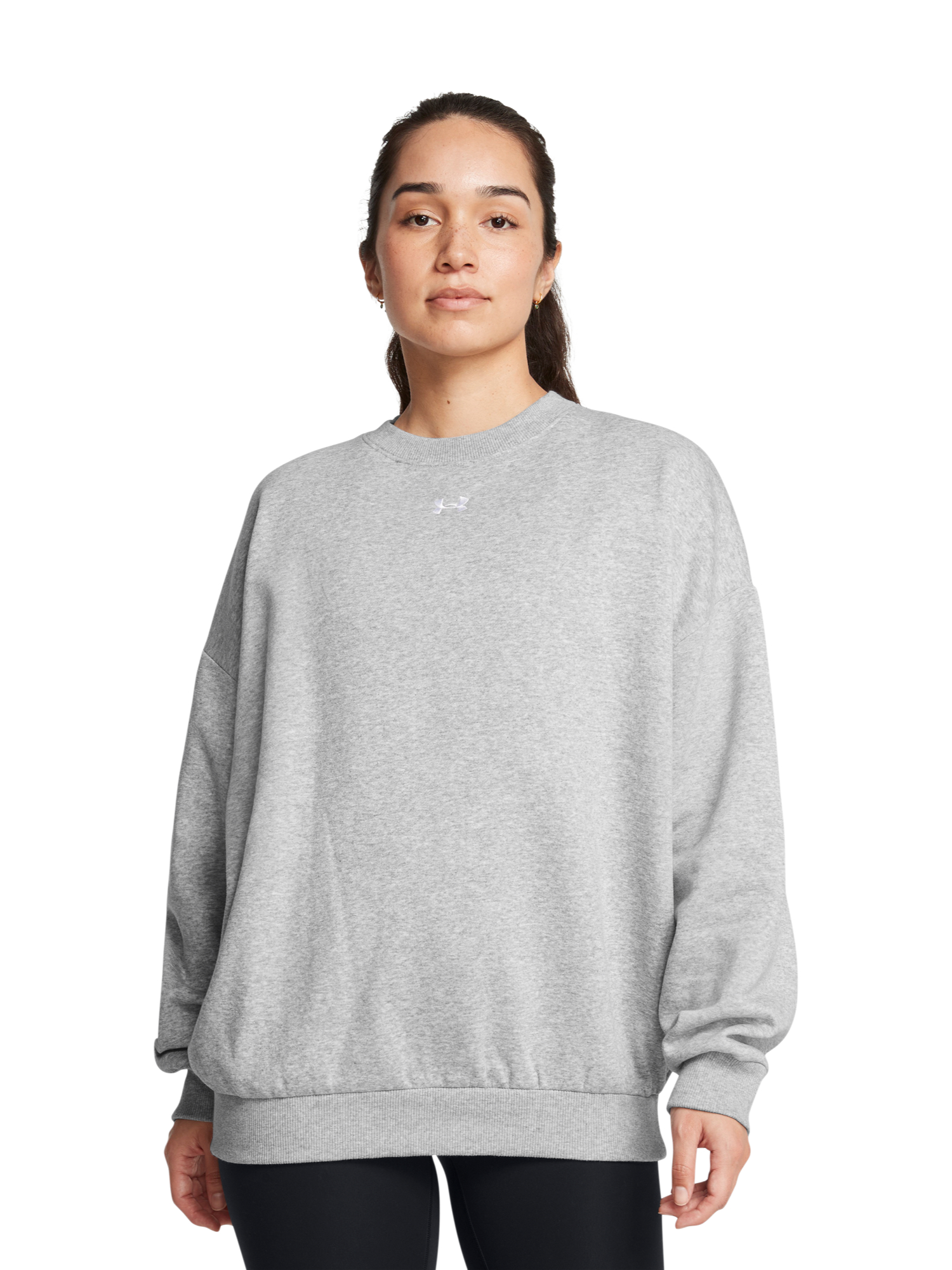 Dámská mikina Under Armour Rival Fleece OS Crew-GRY - Dámské