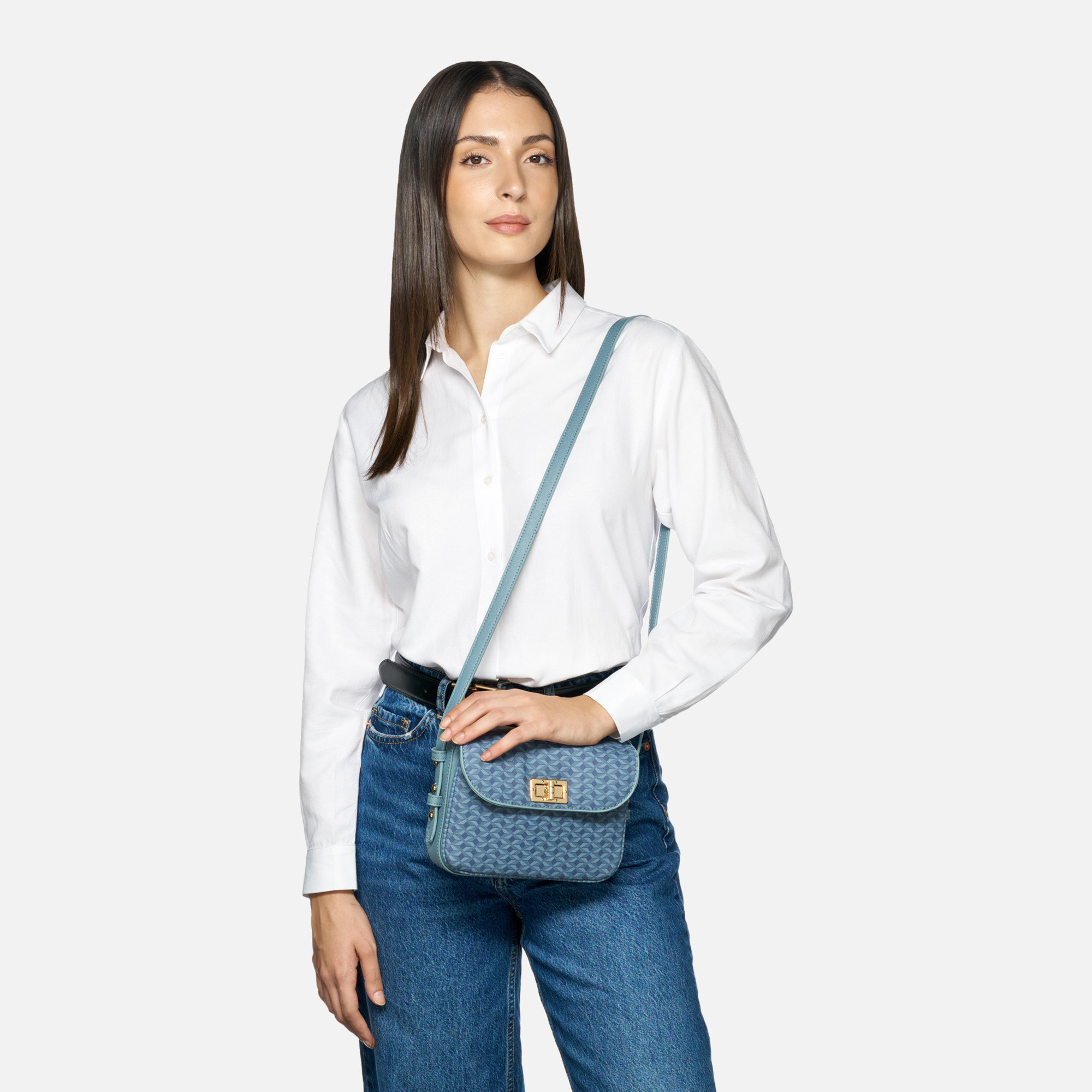 Blue women&#039;s handbag Geox Kleopy - Women&#039;s