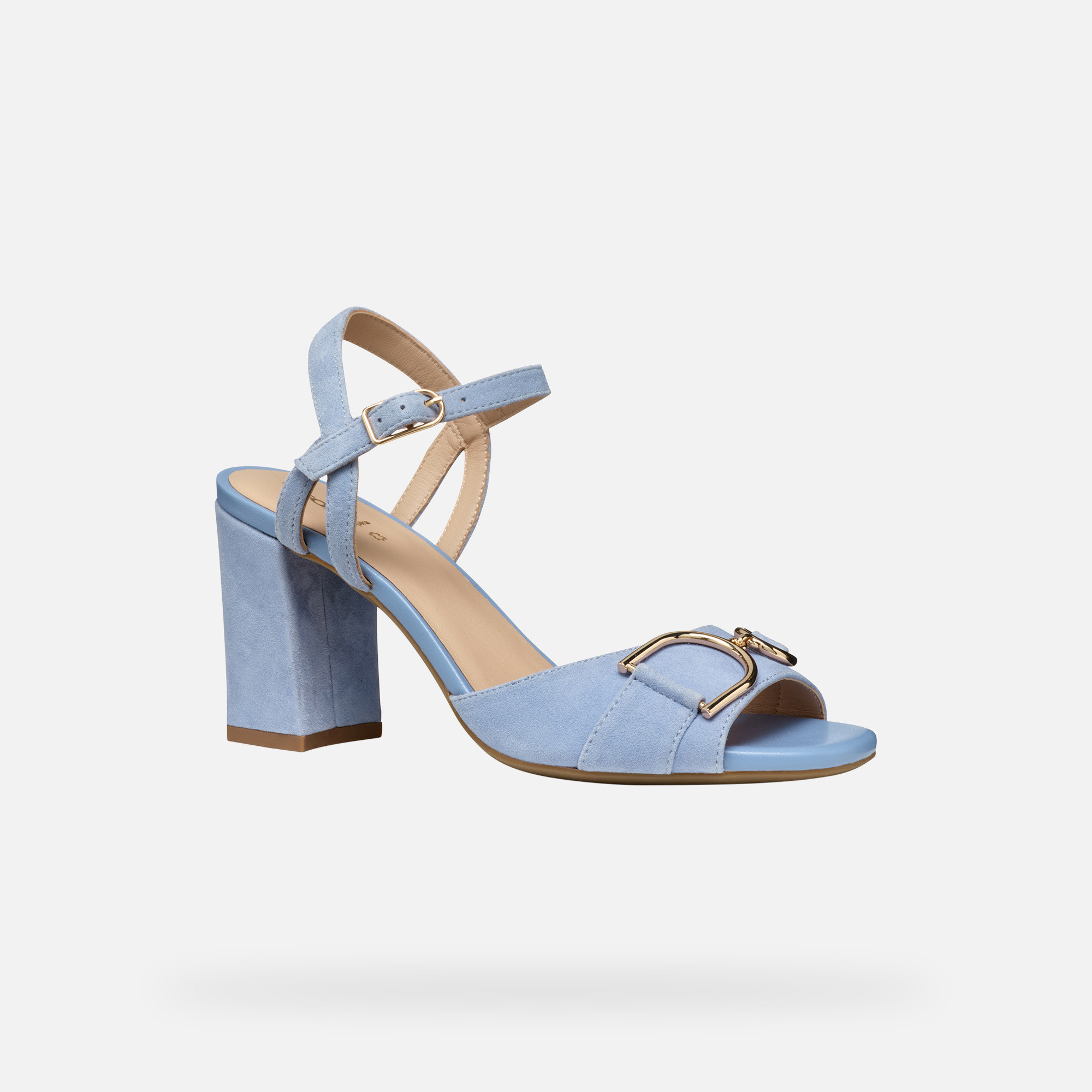 Light blue women&#039;s sandals Geox New Eraklia 80 - Women&#039;s