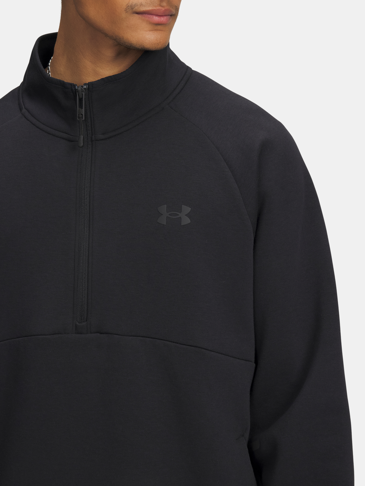 Men's Under Armour UA Unstoppable Flc Half Zip-BLK Sweatshirt - Mens