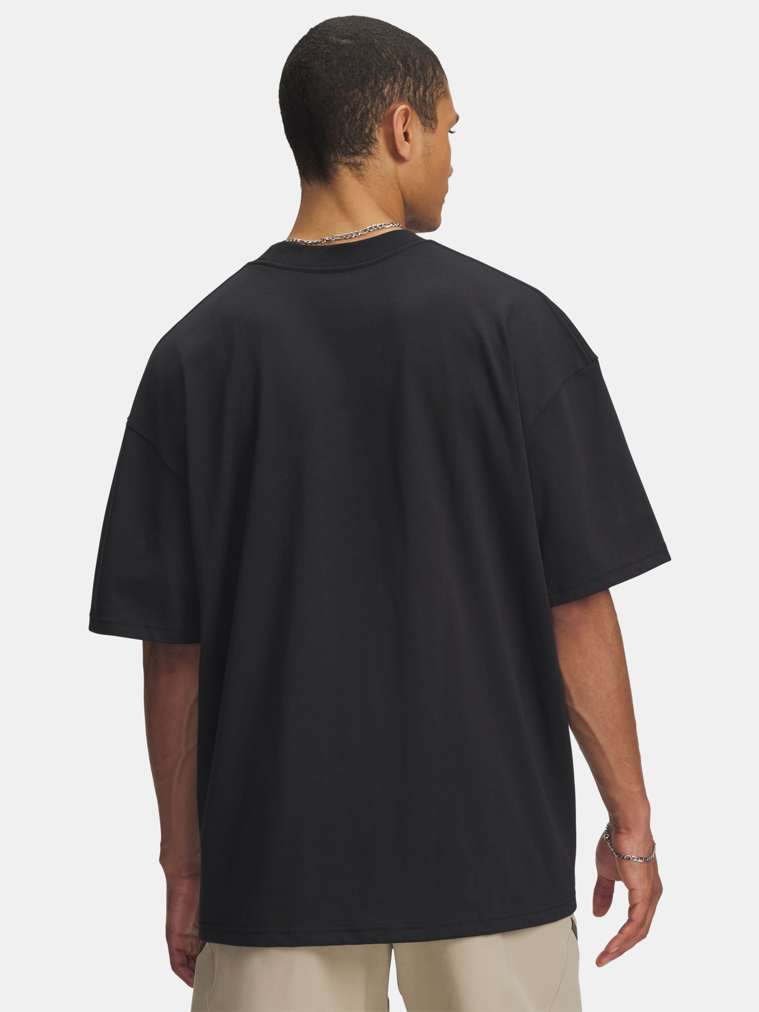 Men's T-shirt Under Armour UA HWT WOVEN LABEL SS-BLK - Men's