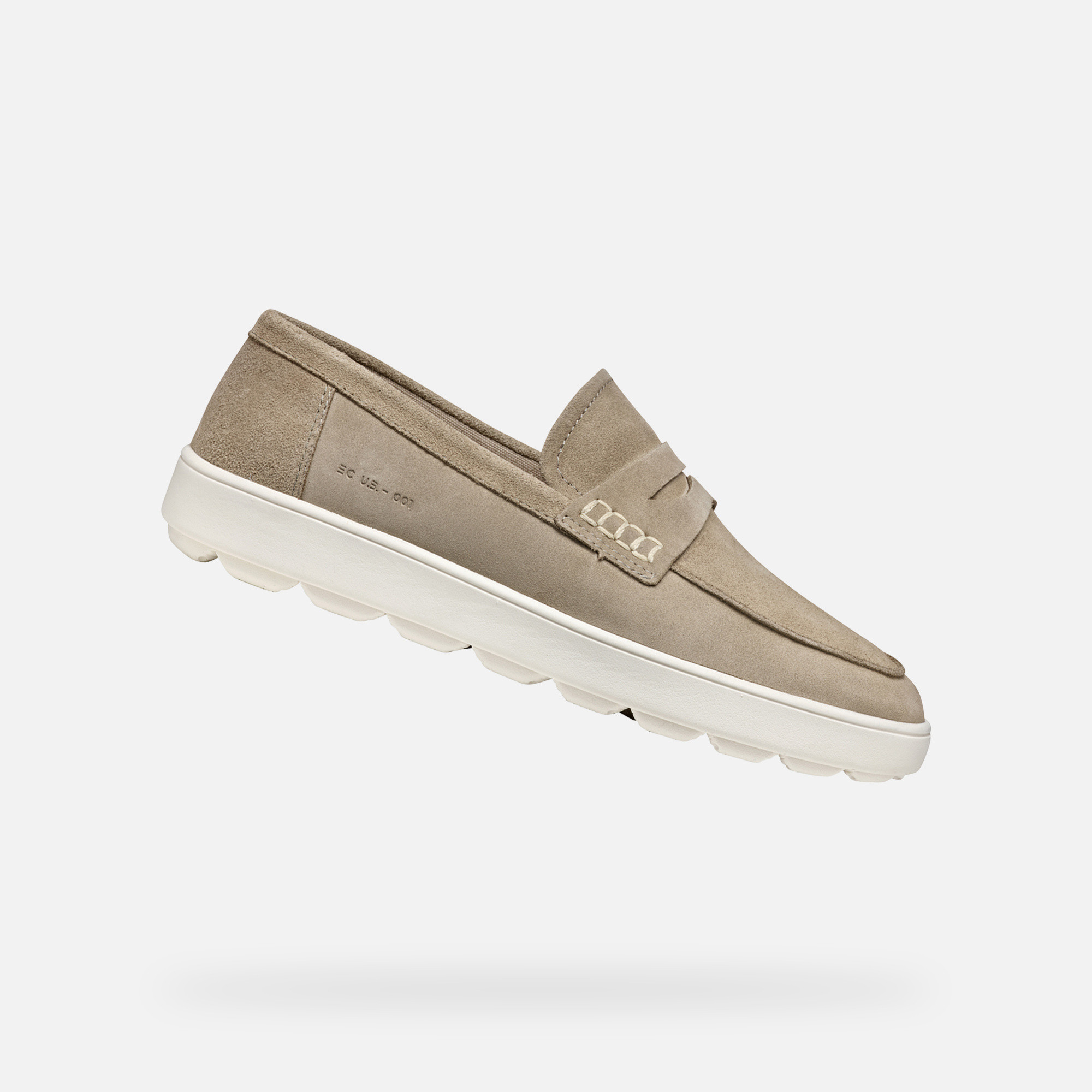 Beige men&#039;s moccasins Geox Spherica ECUB-1 - Men&#039;s