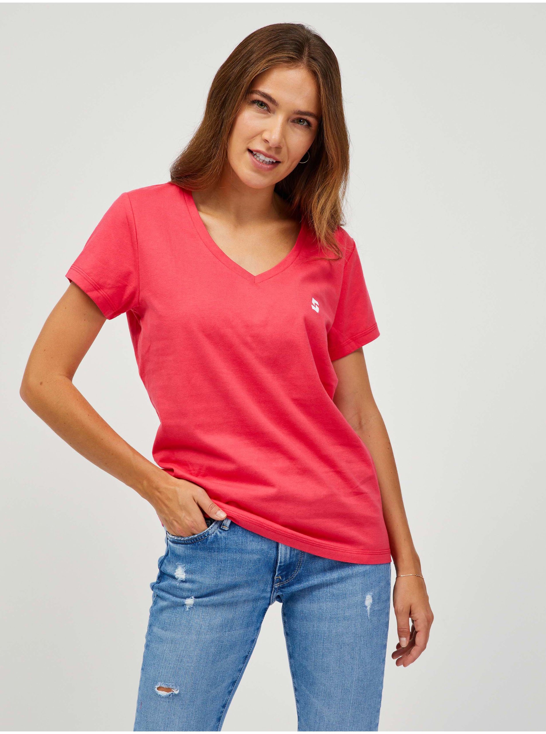 Levně SAM73 Tmavě růžové dámské tričko SAM 73 Lumiel - Dámské