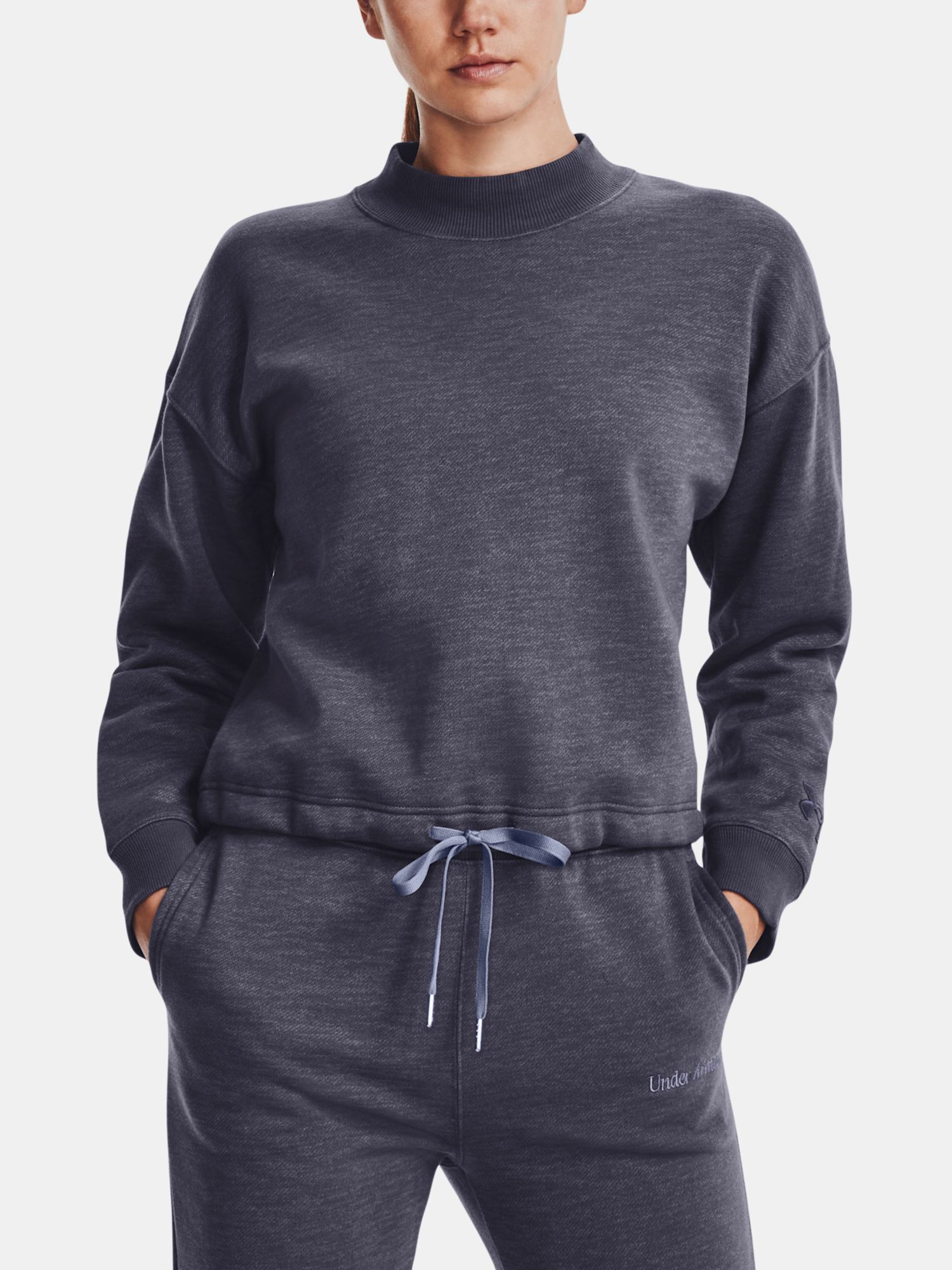 Under Armour Sweatshirt Essential Script Crew-GRY - Women