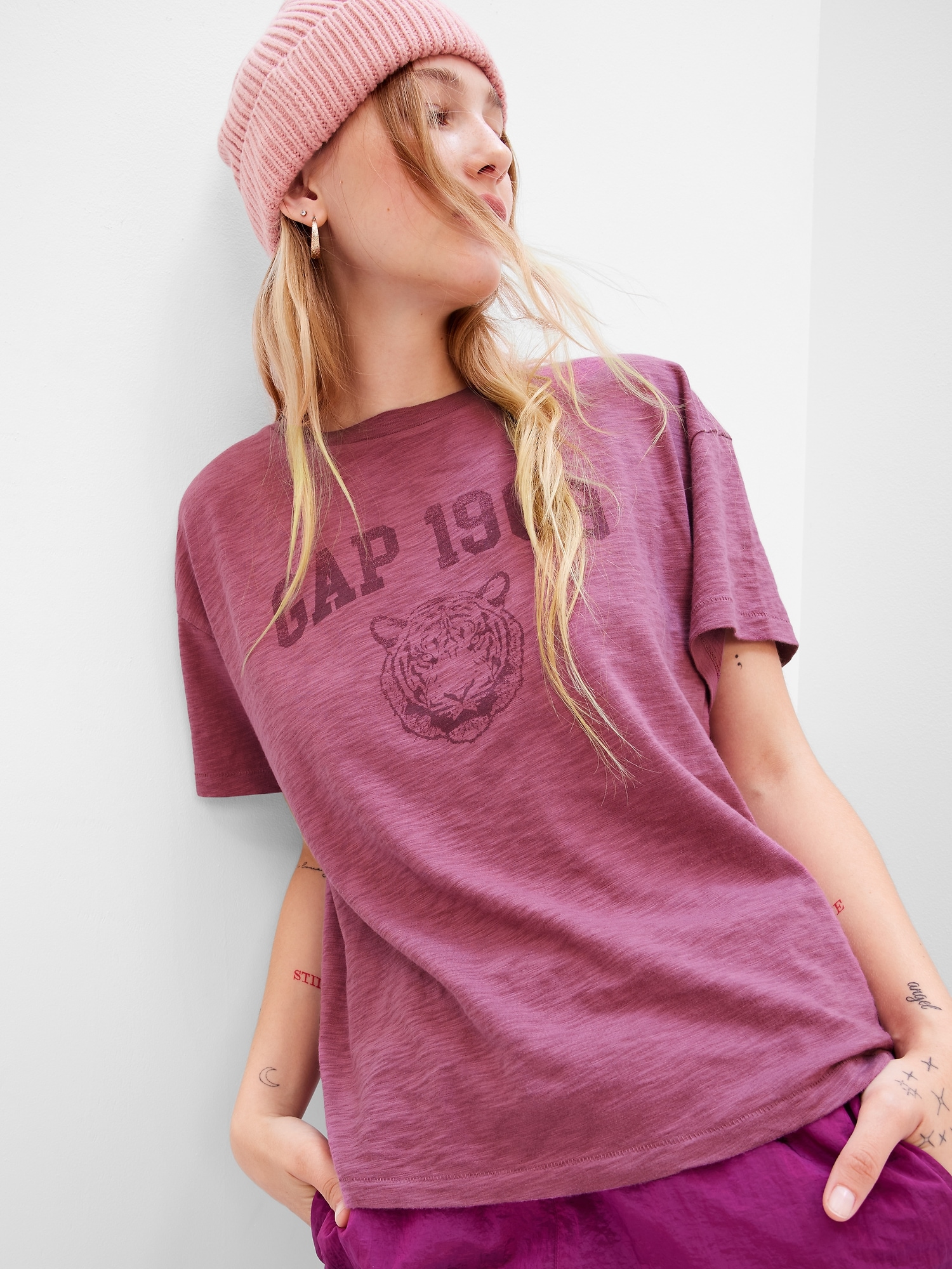 T-shirt organic with logo GAP - Women