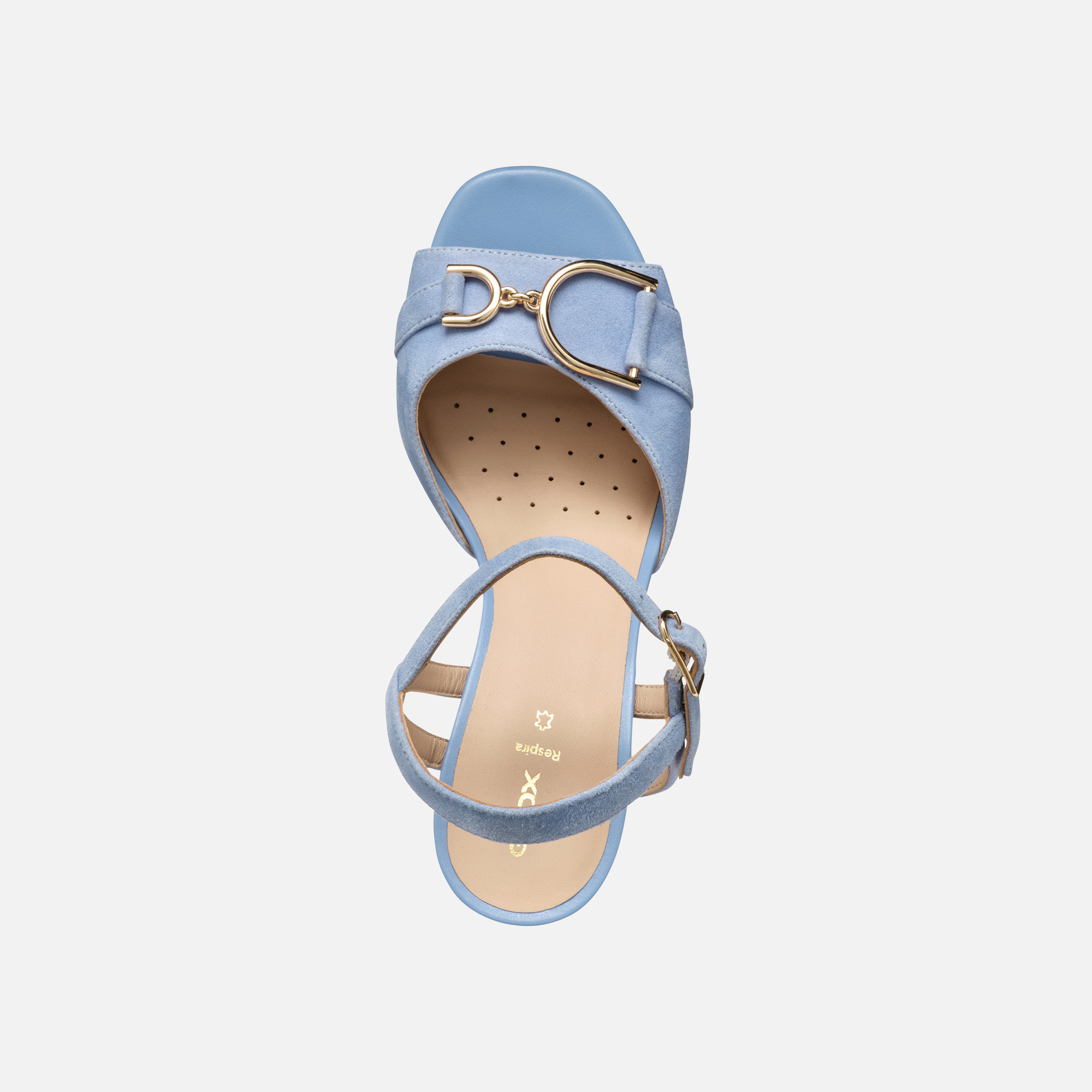 Light blue women&#039;s sandals Geox New Eraklia 80 - Women&#039;s