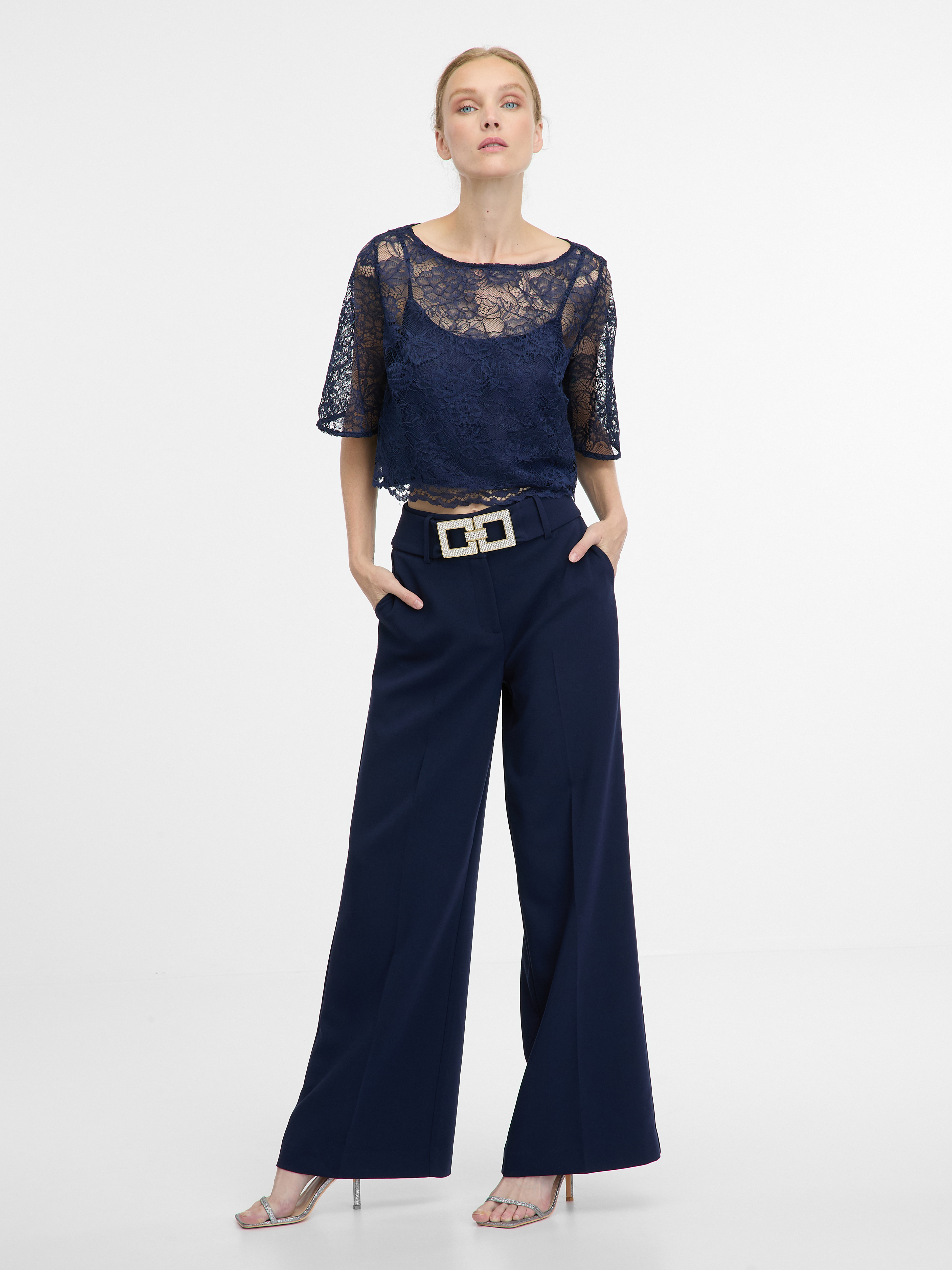 Blue women's trousers ORSAY - Women's