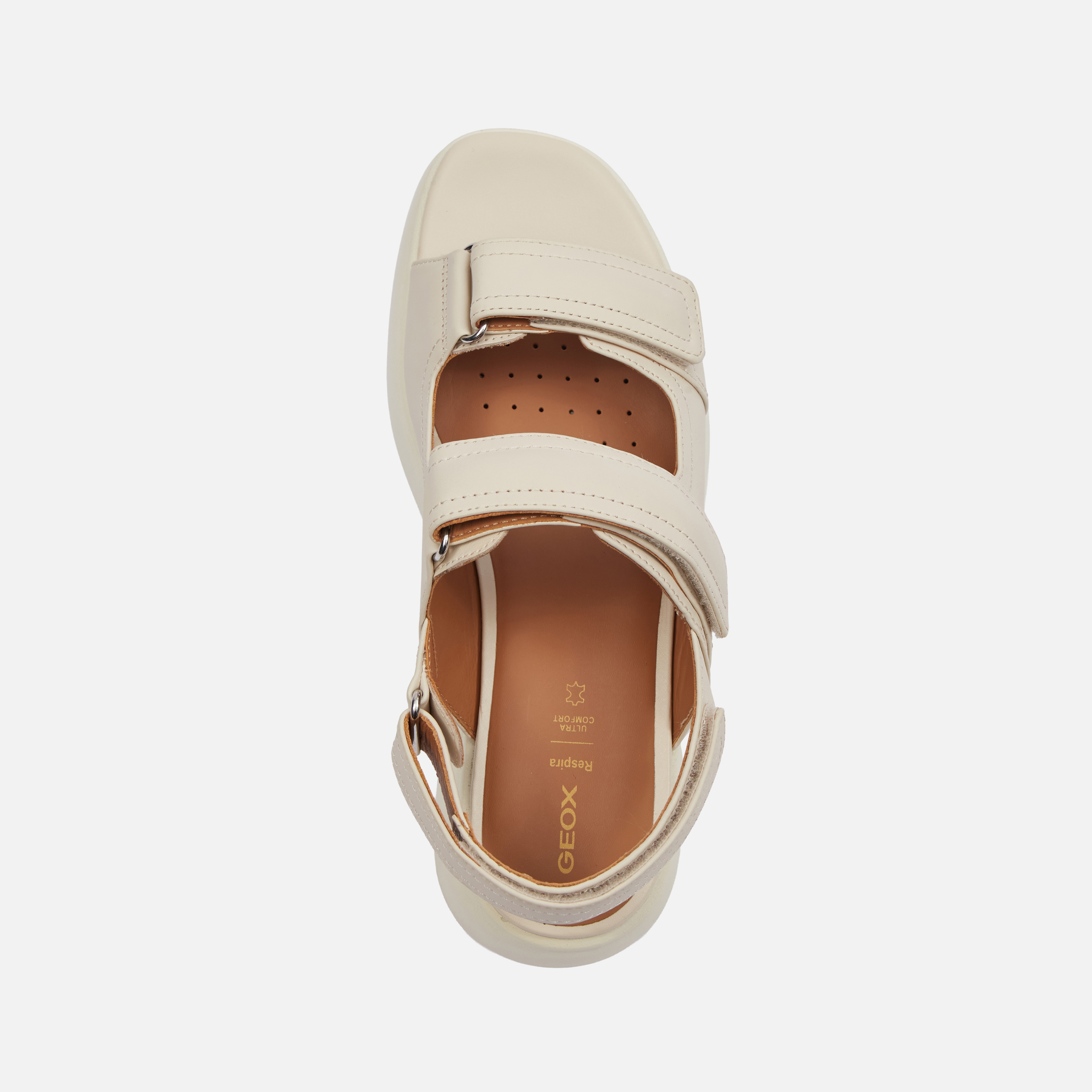 Cream women's sandals Geox Spherica EC4.1 S - Women's