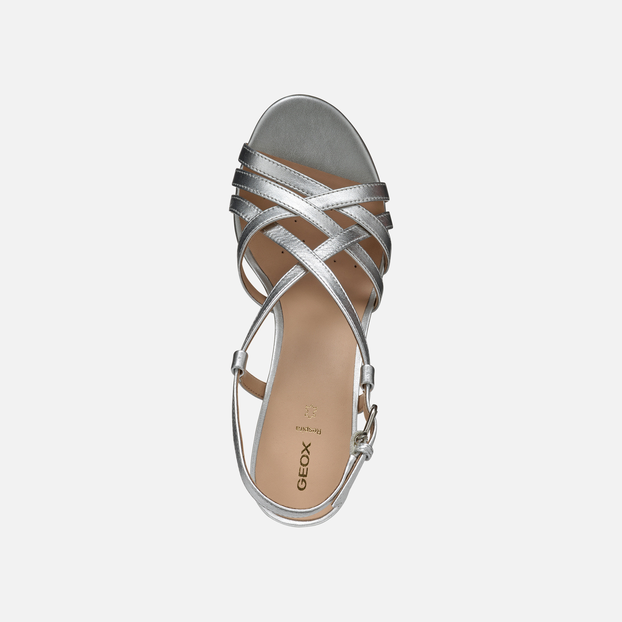 Silver women's sandals Geox Virnilisa 65 S - Women's