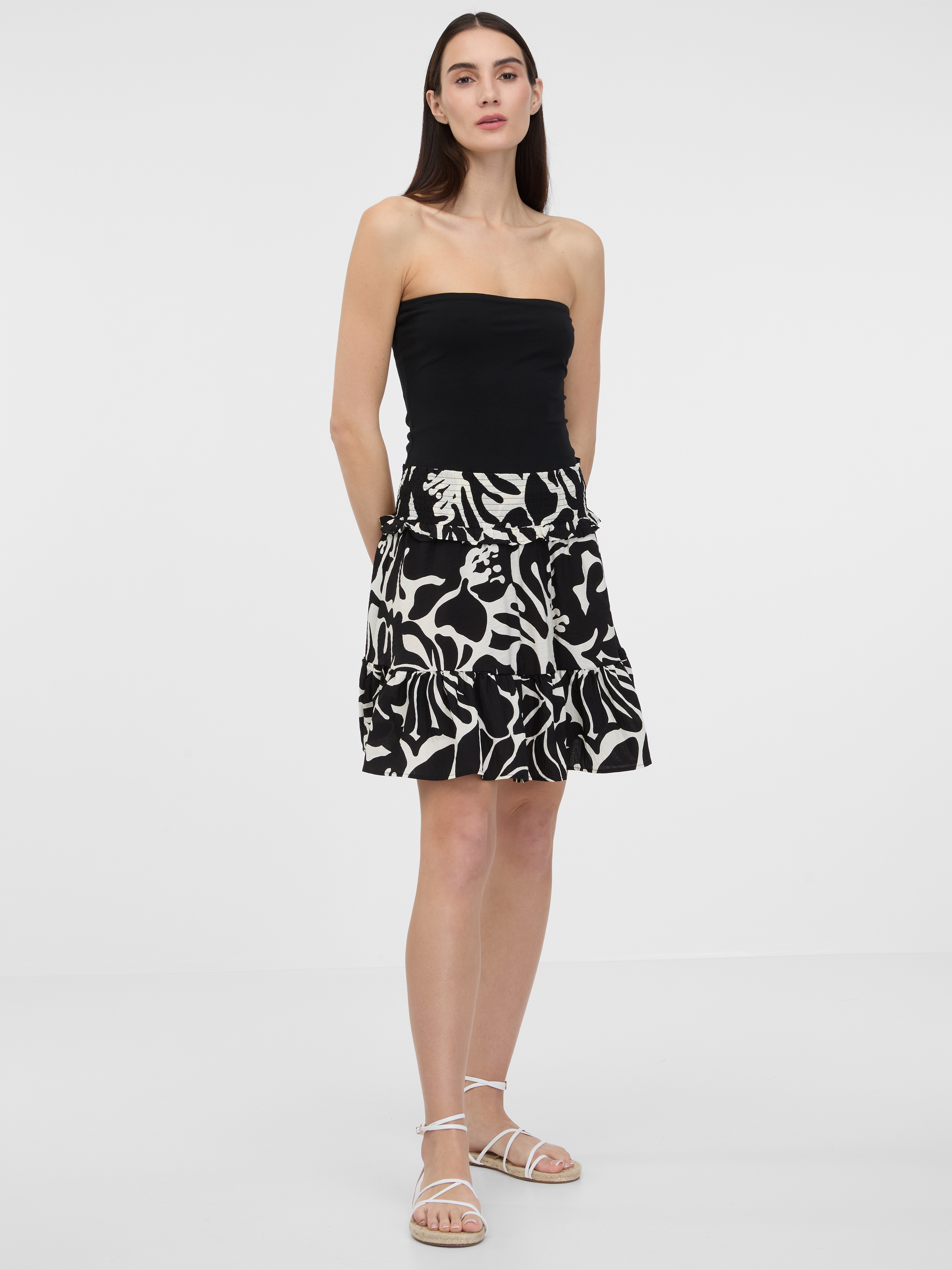 Orsay Black women&#039;s floral skirt - Women&#039;s