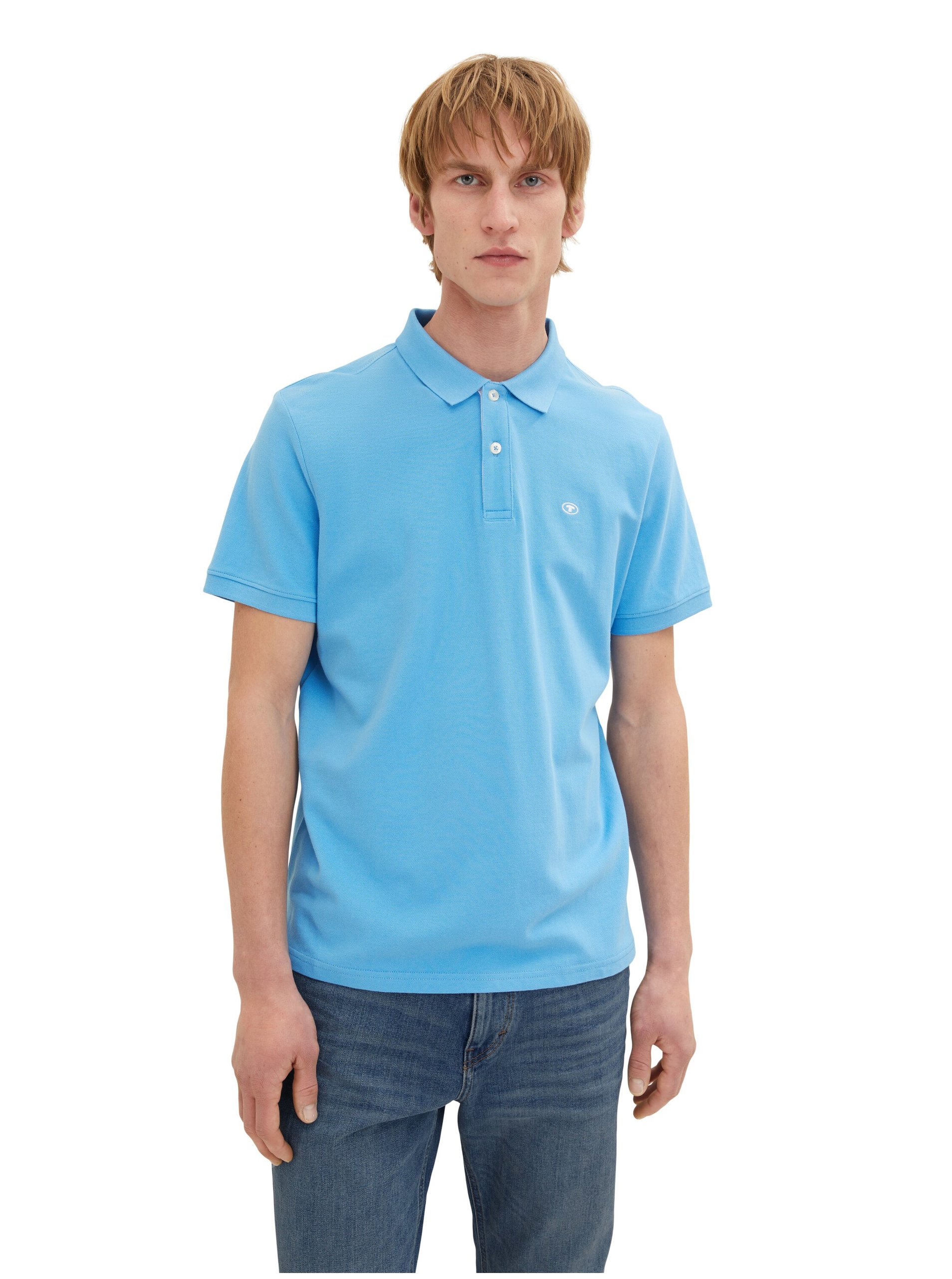 Blue Mens Polo T-Shirt Tom Tailor - Men