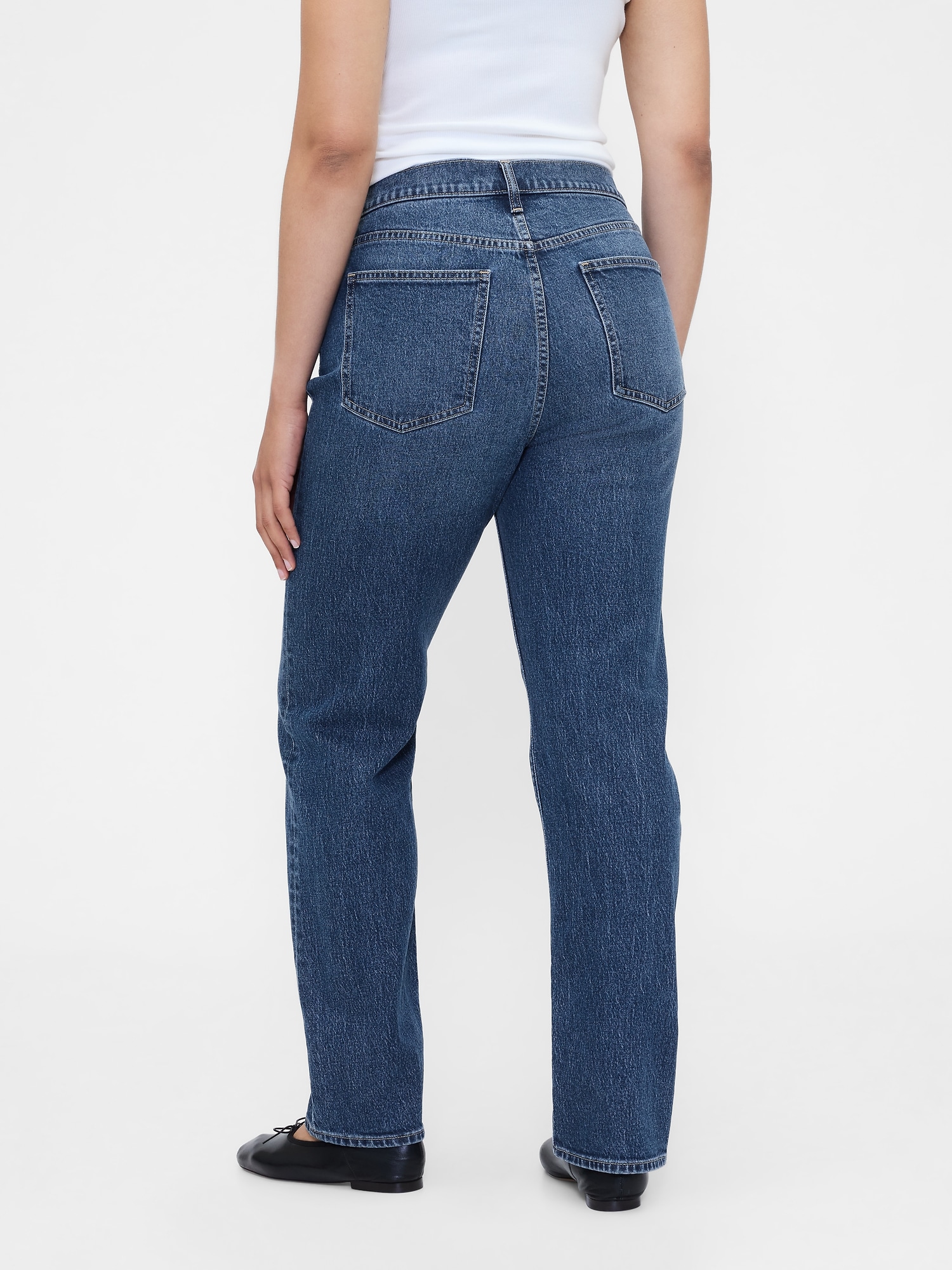 GAP Jeans High Rise &#039;90s Straight - Ladies