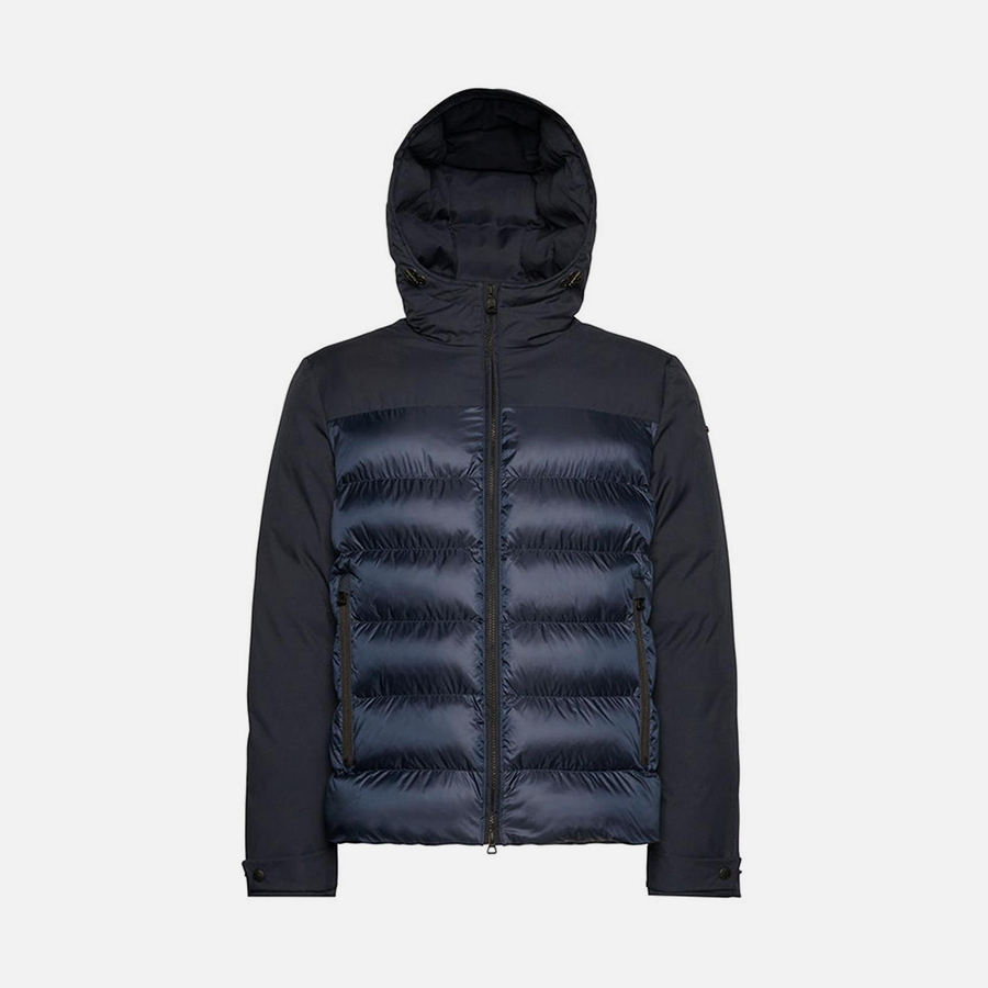 Blue mens jacket Geox Sapienza Hoojkt - Men