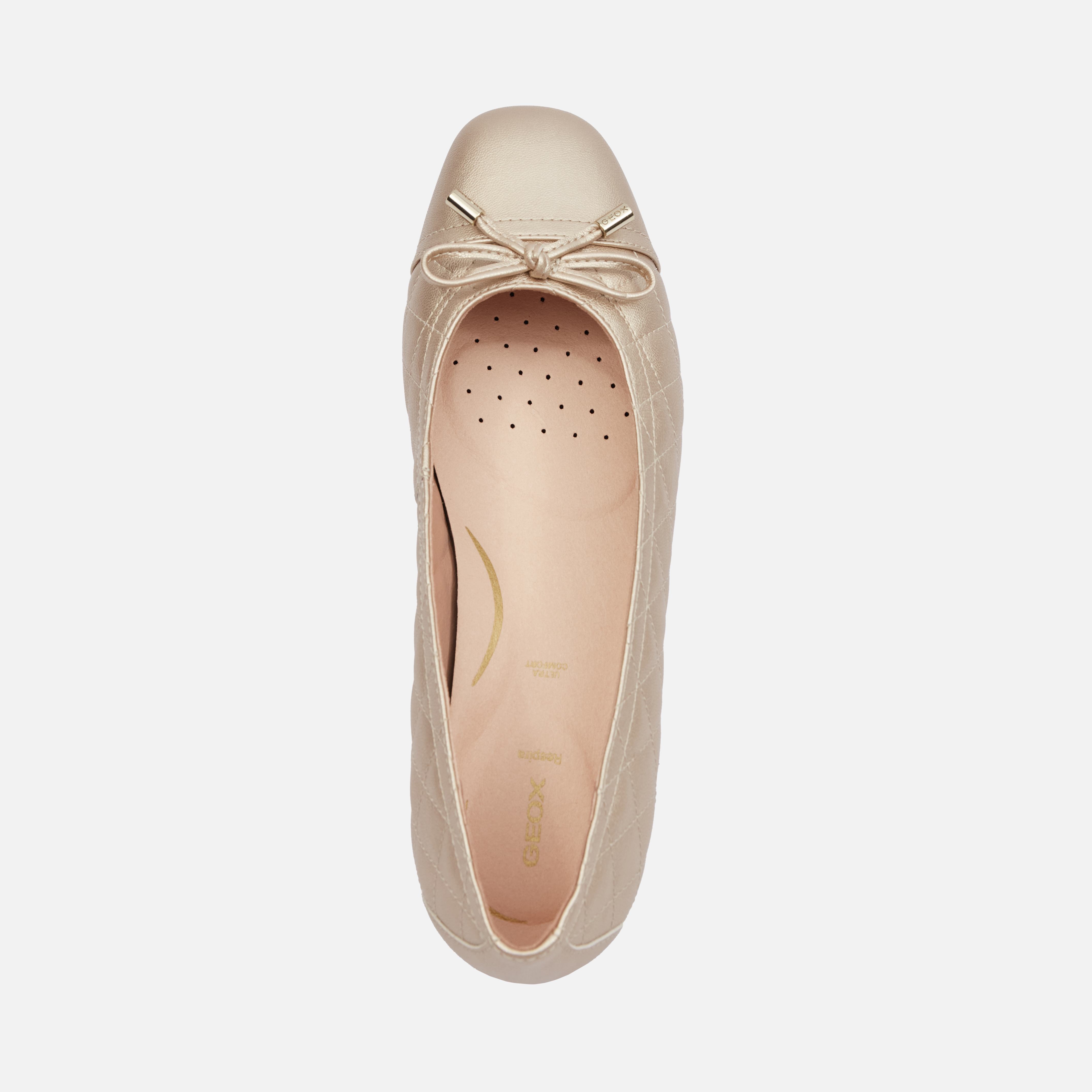 Gold women's ballet flats Geox Annytah - Women's
