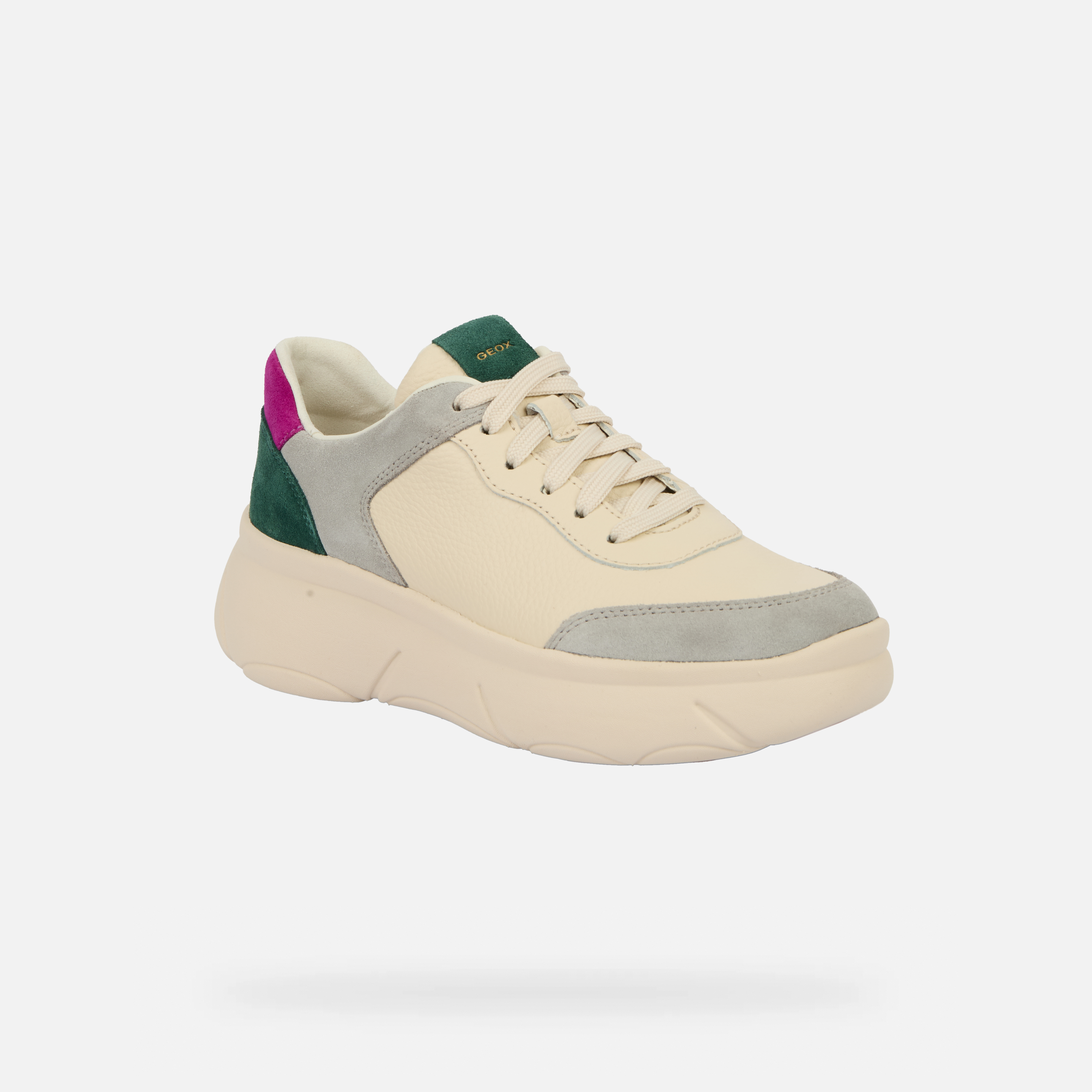 Cream Women's Sneakers Geox Nebula 2.0 X - Women's