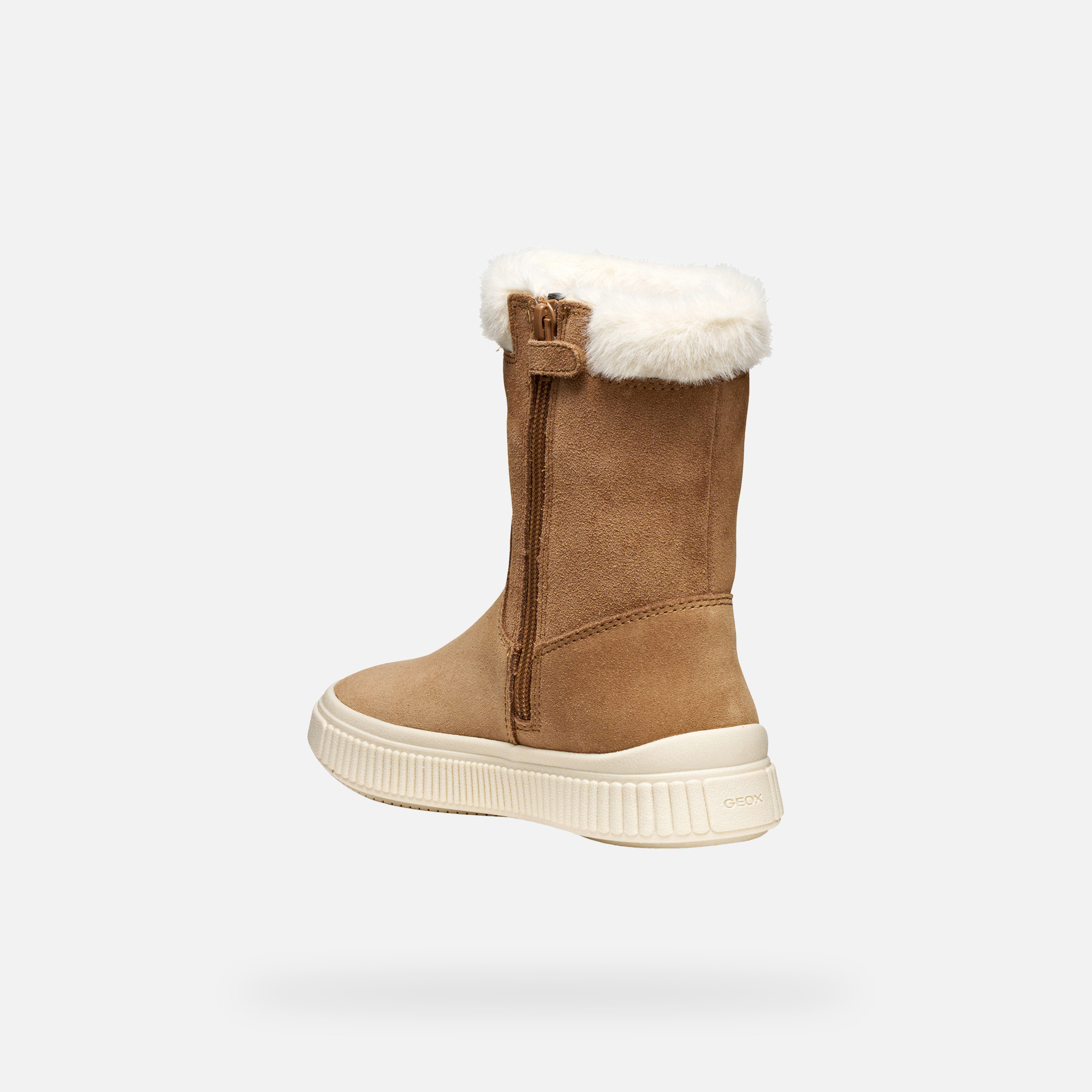 Brown Girls Winter Boots Geox Laquinny WPF - Girls