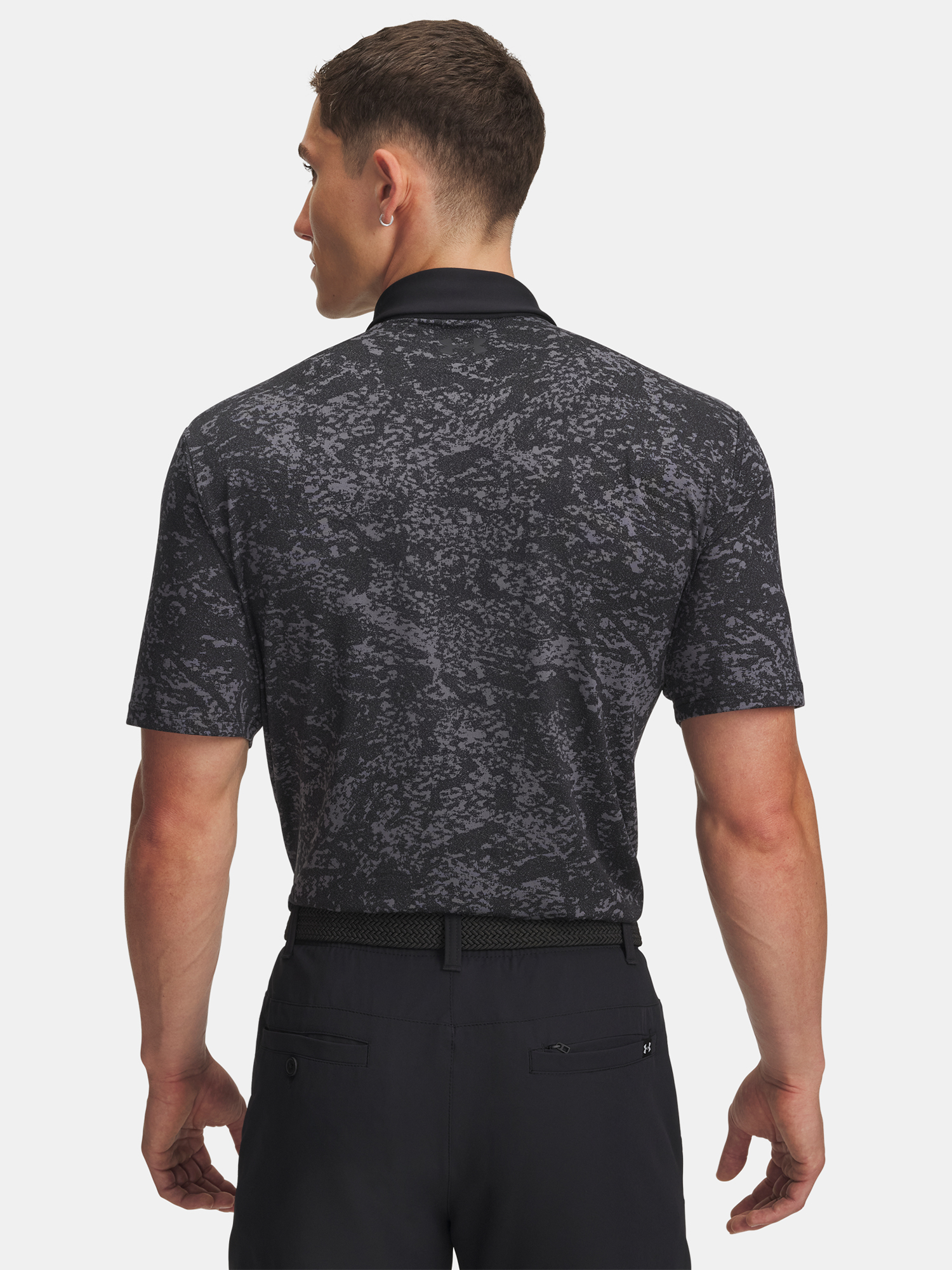 Men's Under Armour UA Playoff 3.0 Printed Polo-BLK T-Shirt - Mens