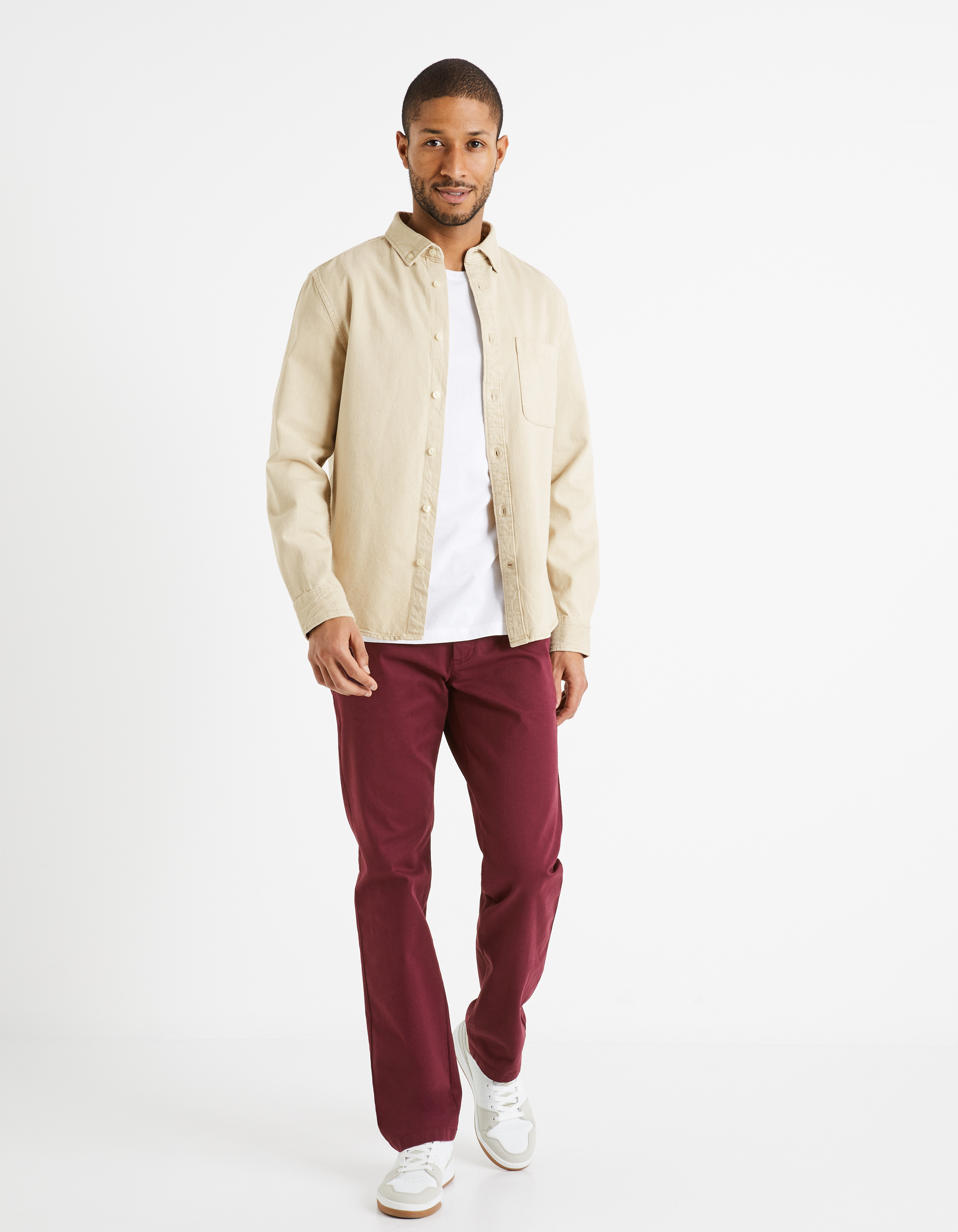 Camasi casual pentru barbati Celio - crem
