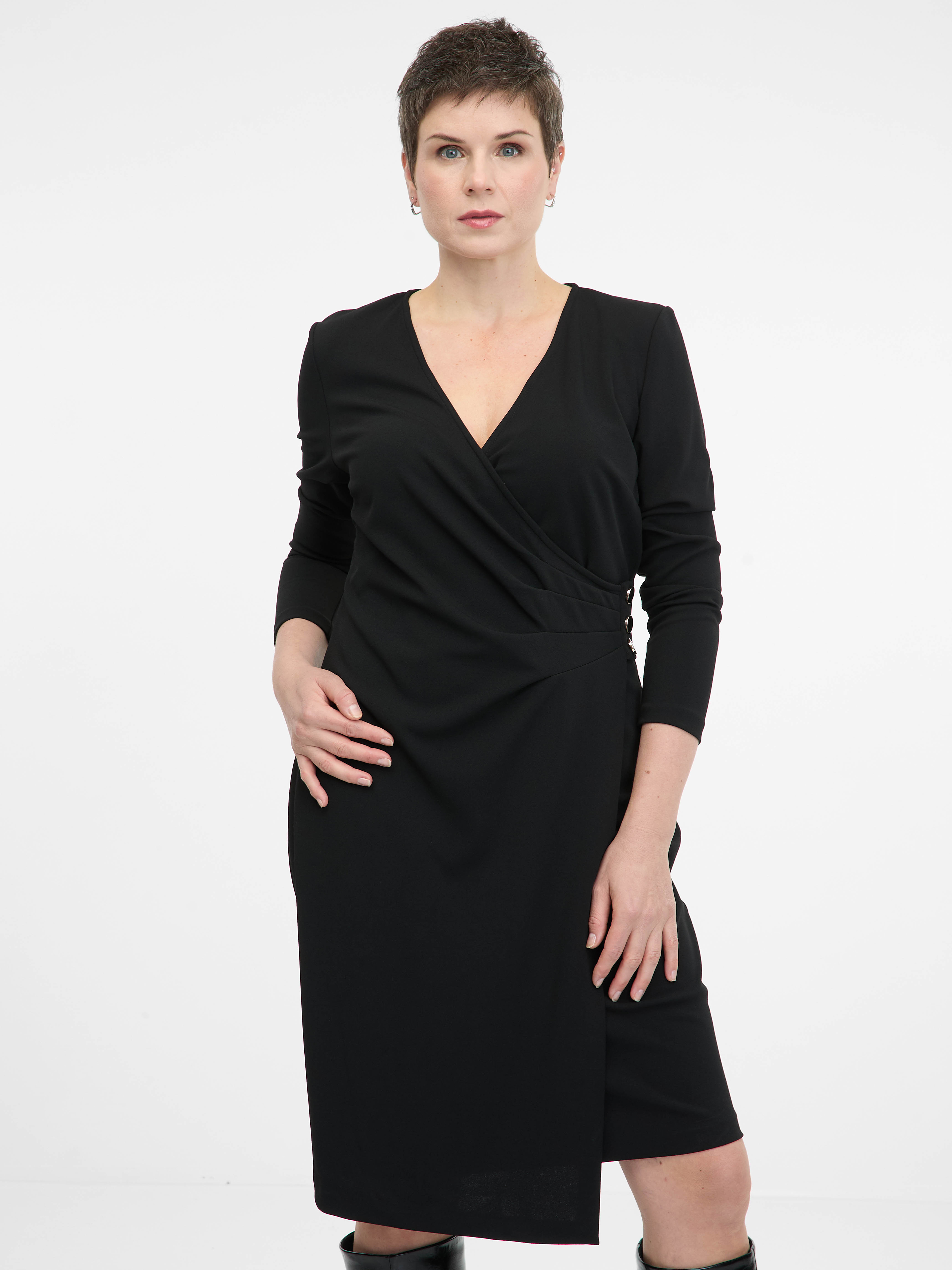 Black womens knee-length dress ORSAY - Womens