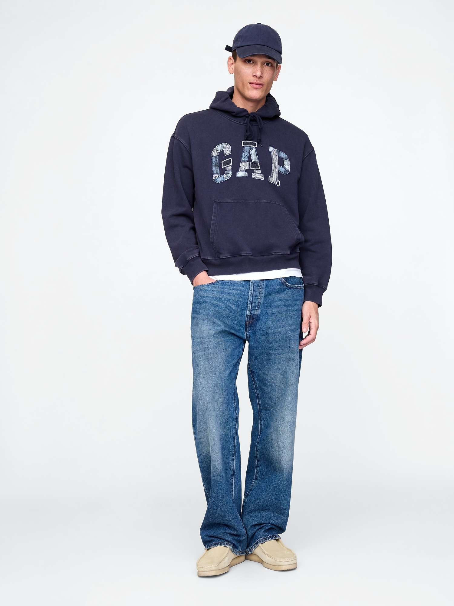 GAP Oversize sweatshirt Patchwork Logo - Men&#039;s