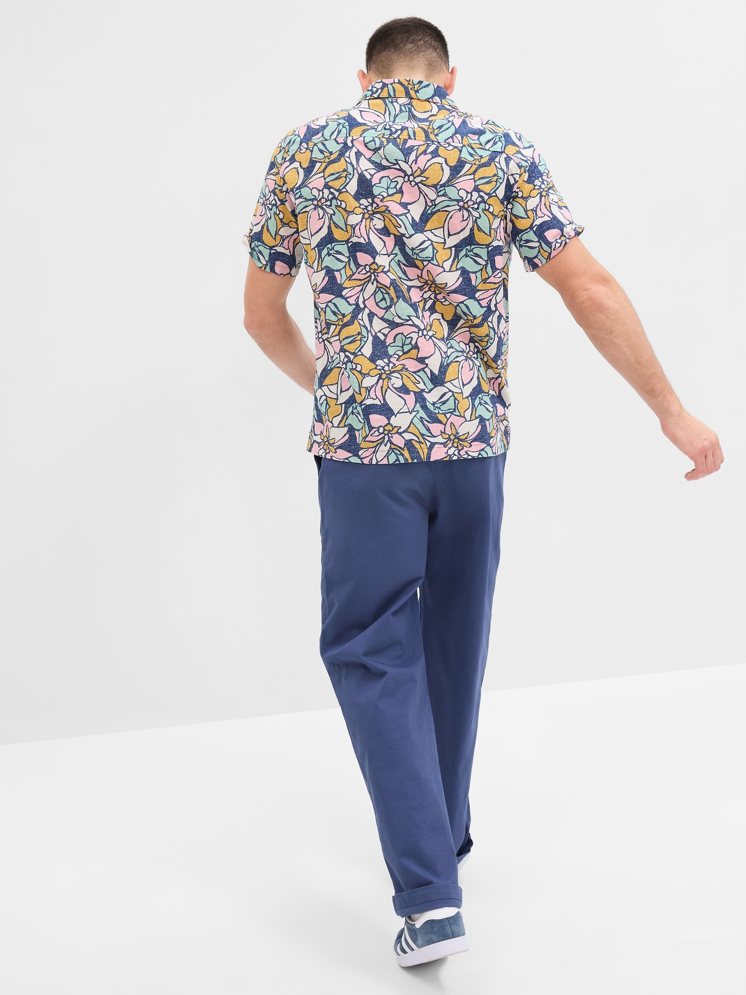Camasi casual pentru barbati GAP - albastru inchis, roz, mustar, albastru deschis, alb