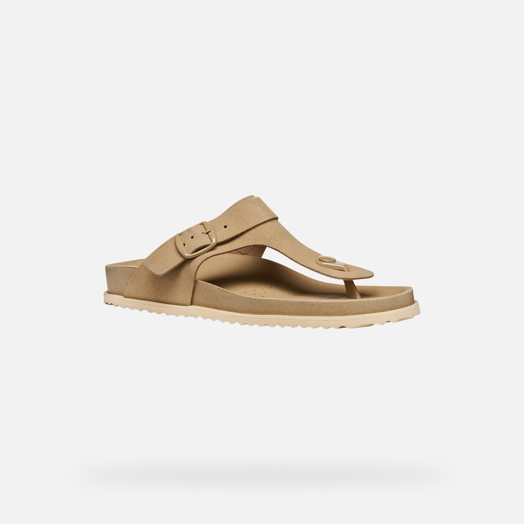 Beige women's flip-flops Geox Sandybett - Women's