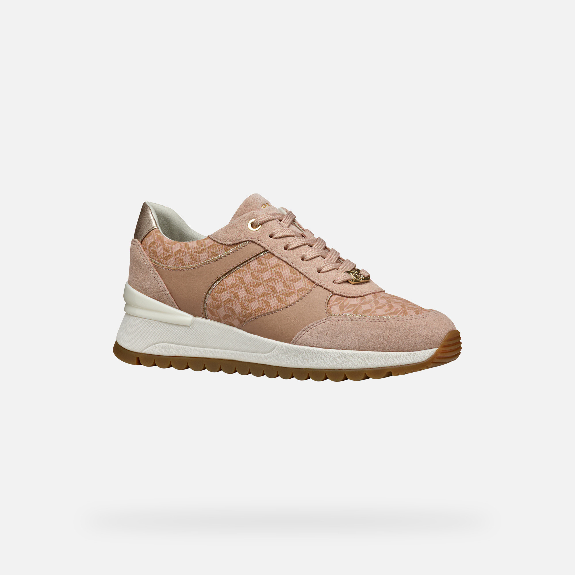 Cream women's sneakers Geox Desya - Women's