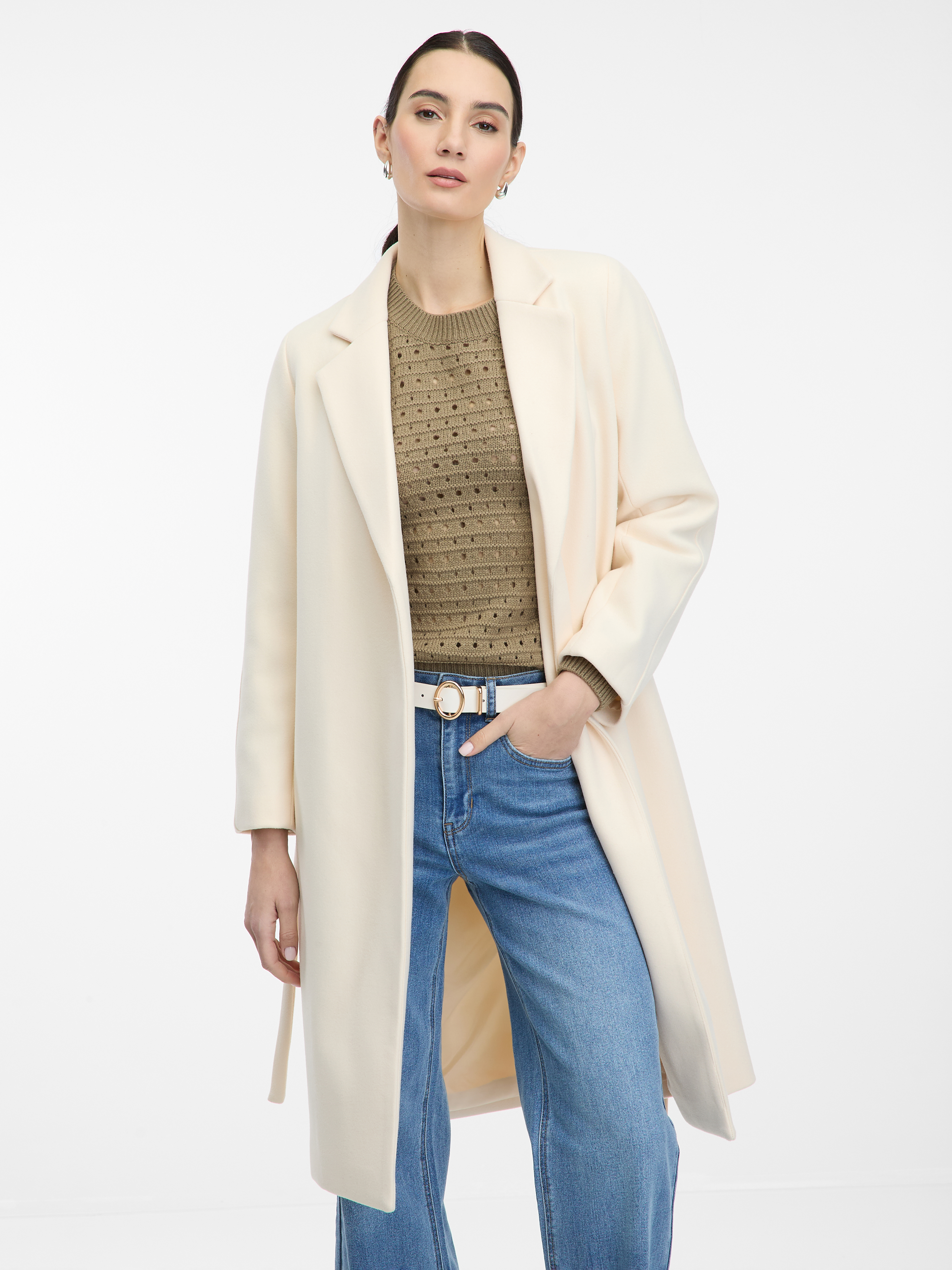 Cream womens coat ORSAY - Womens