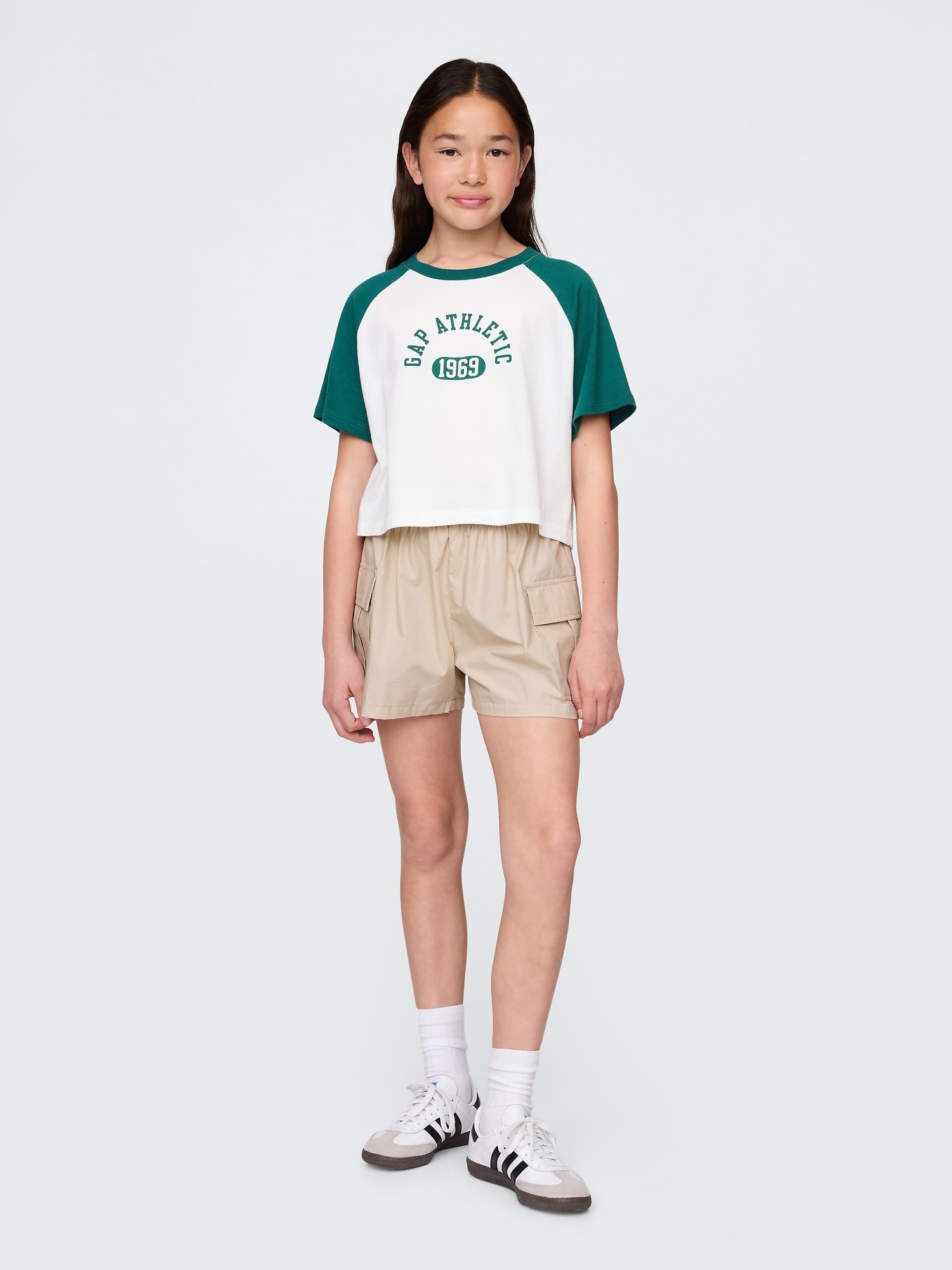 GAP Children's poplin cargo shorts - Girls