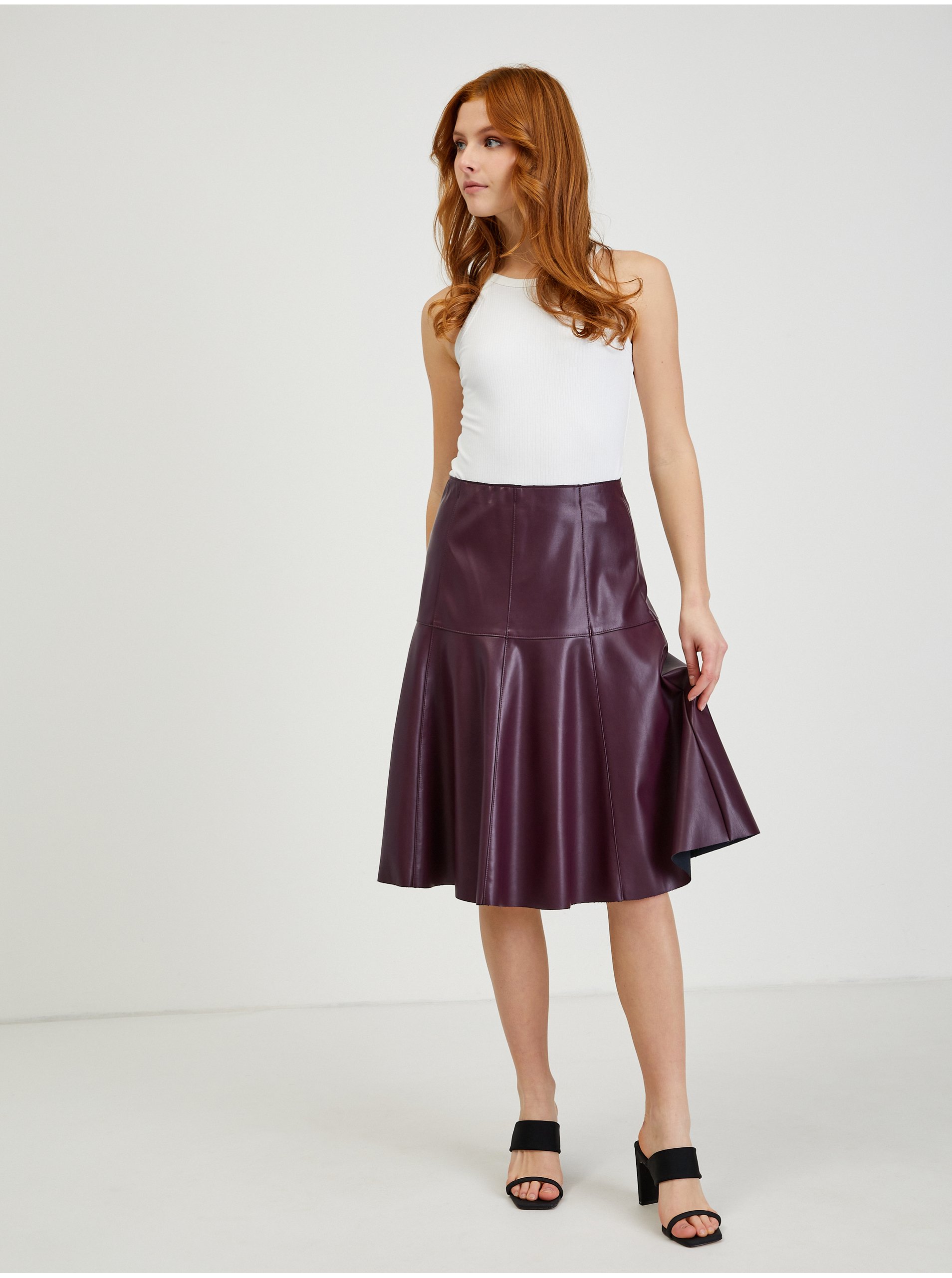Fusta dama Orsay Burgundy