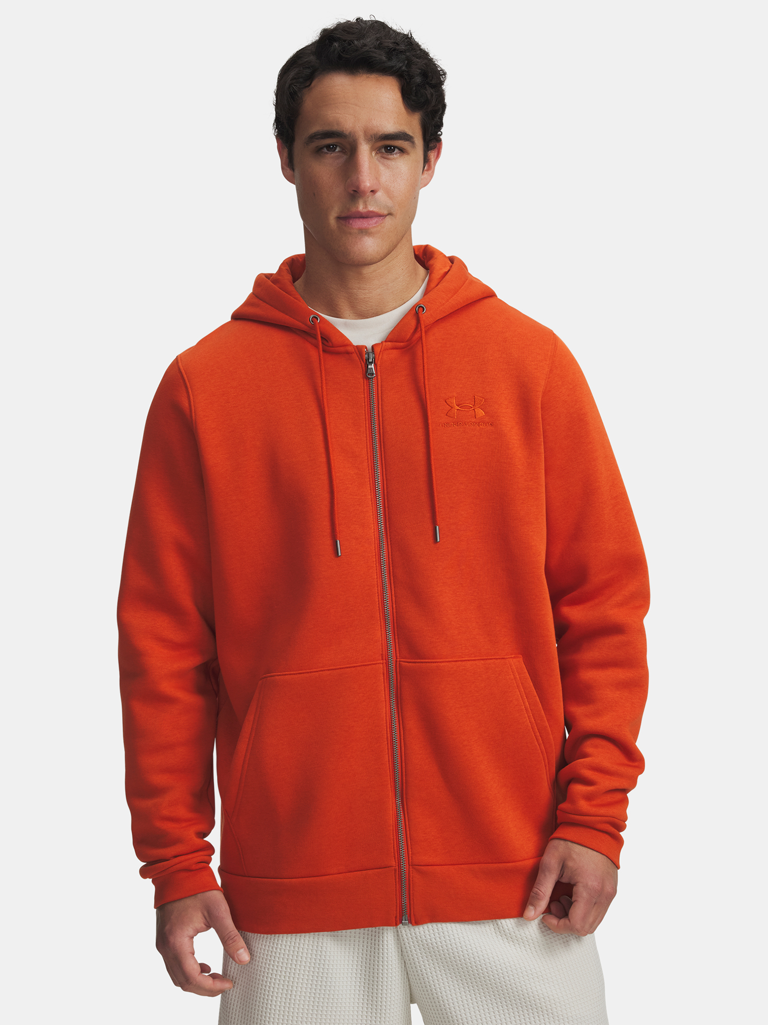 Men's Under Armour UA Icon Fleece FZ Hood-ORG - Men's Sweatshirt