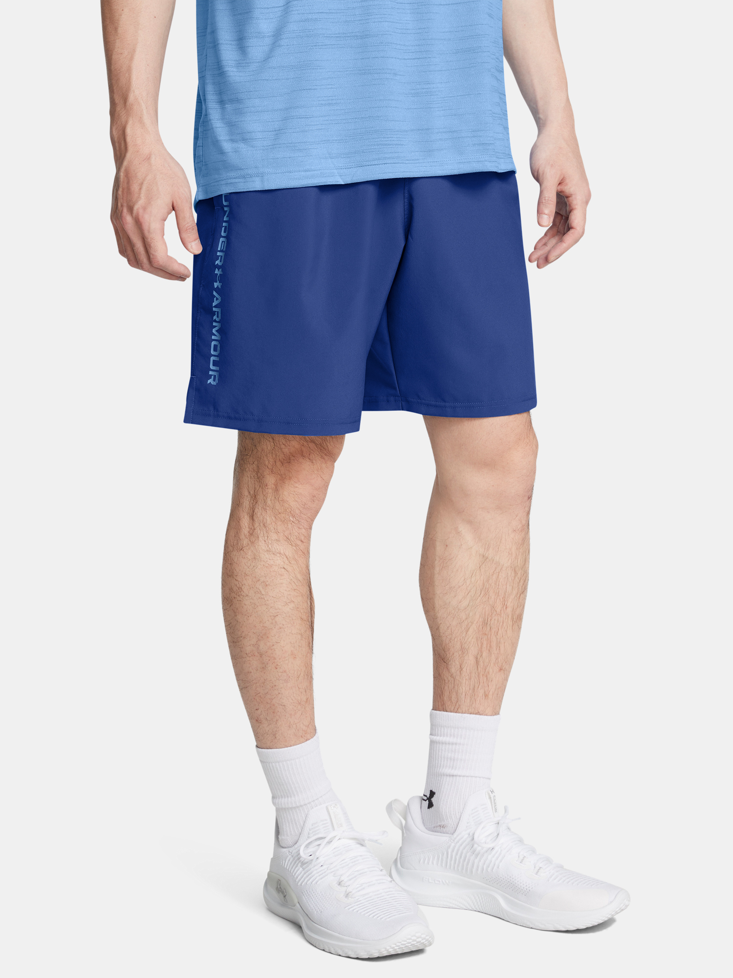 Men's Shorts Under Armour UA Tech Woven Wordmark Short-BLU - Men's