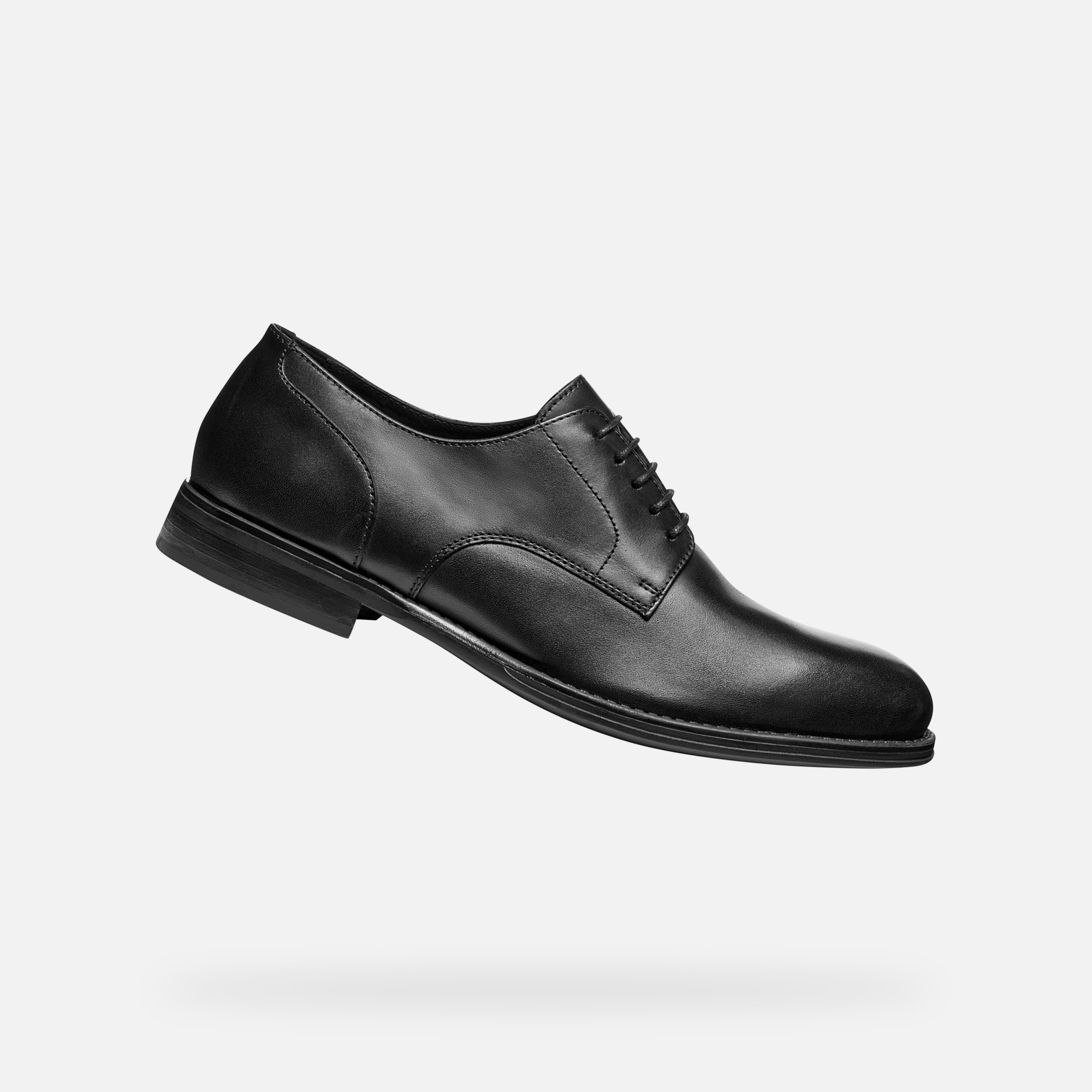 Black mens formal shoes Geox Barberigo - Mens