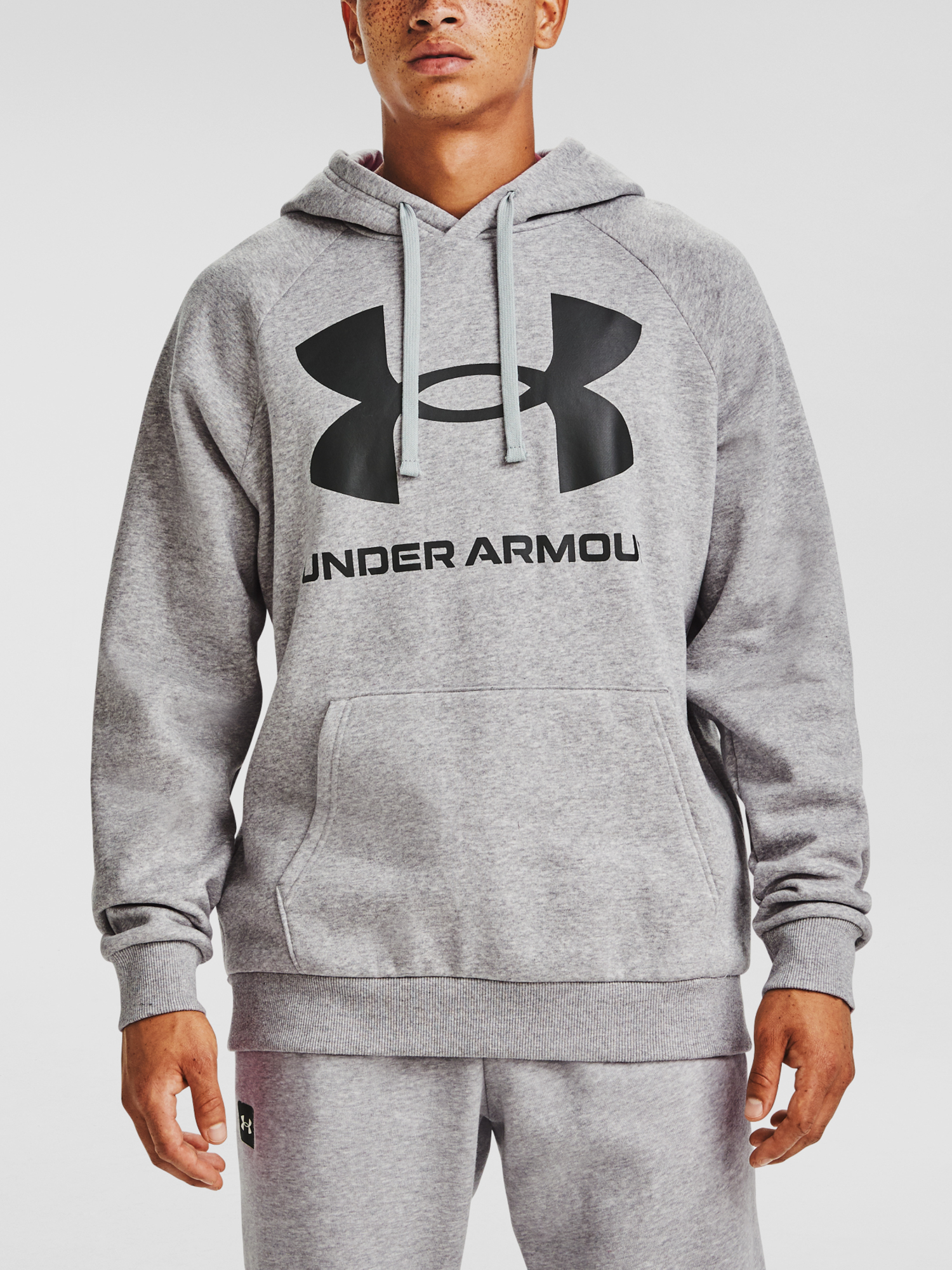 Under Armour Sweatshirt Rival Fleece Big Logo HD-GRY - Men